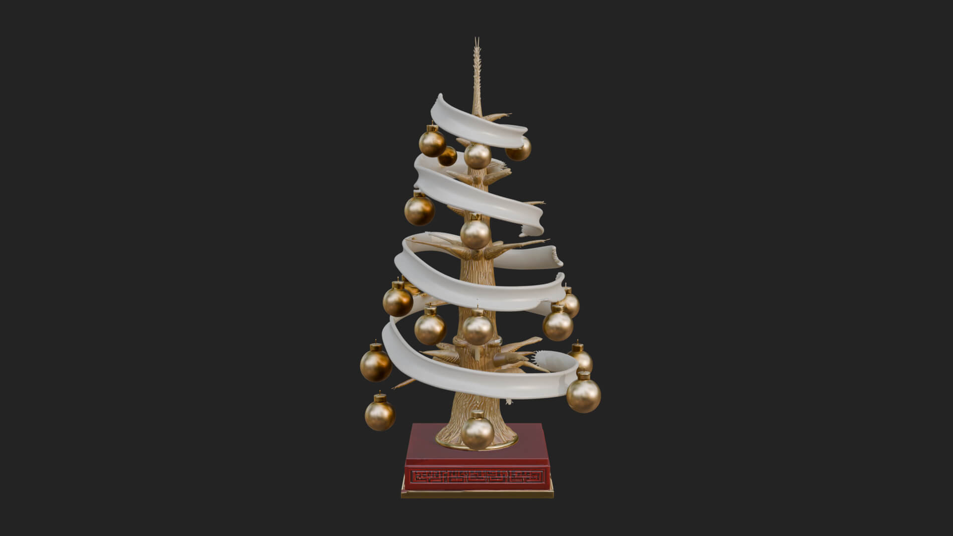 Decorated Christmas Tree Model Design 72 3D Print Model 3D Model