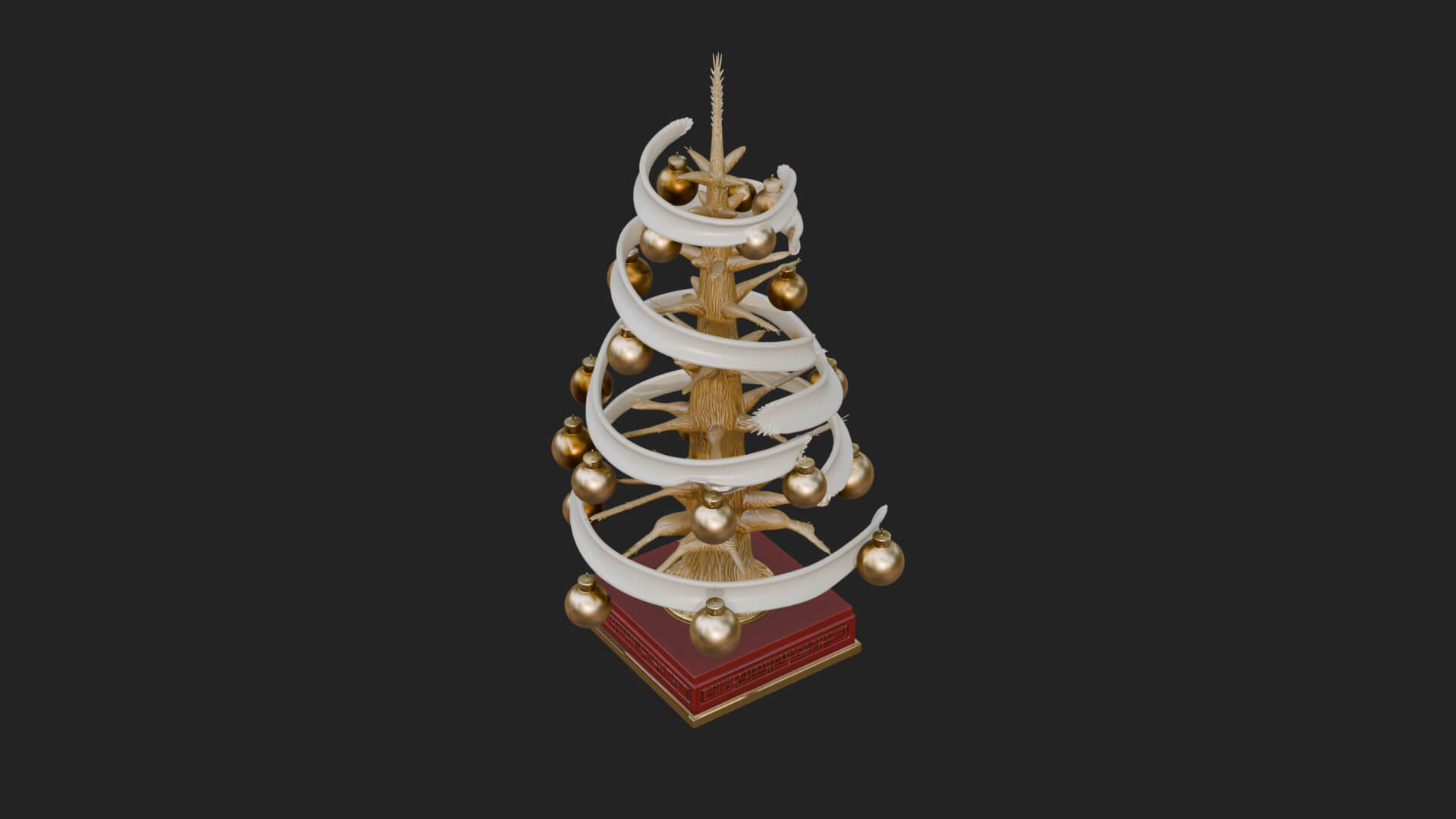 Decorated Christmas Tree Model Design 72 3D Print Model 3D Model