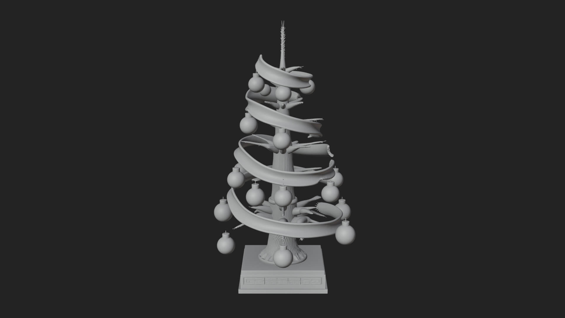 Decorated Christmas Tree Model Design 72 3D Print Model 3D Model