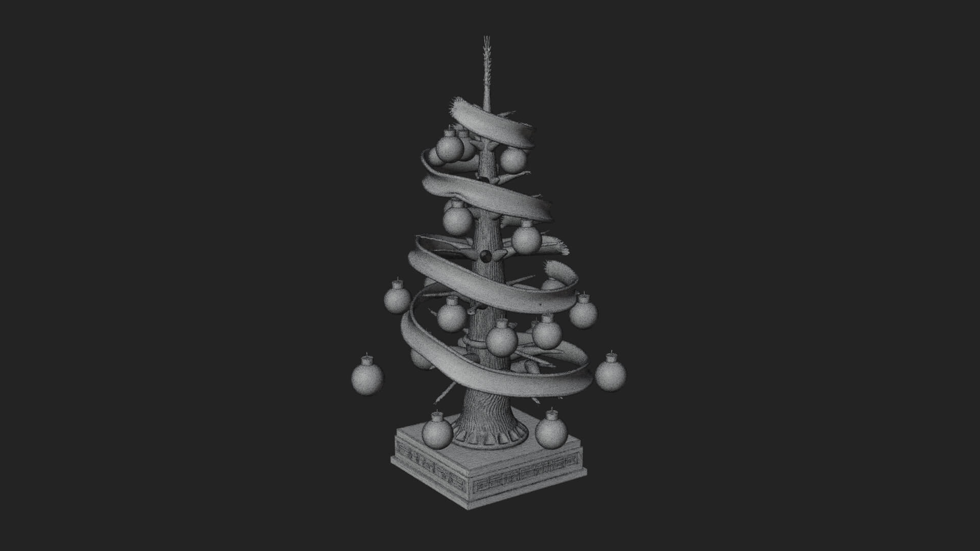 Decorated Christmas Tree Model Design 72 3D Print Model 3D Model