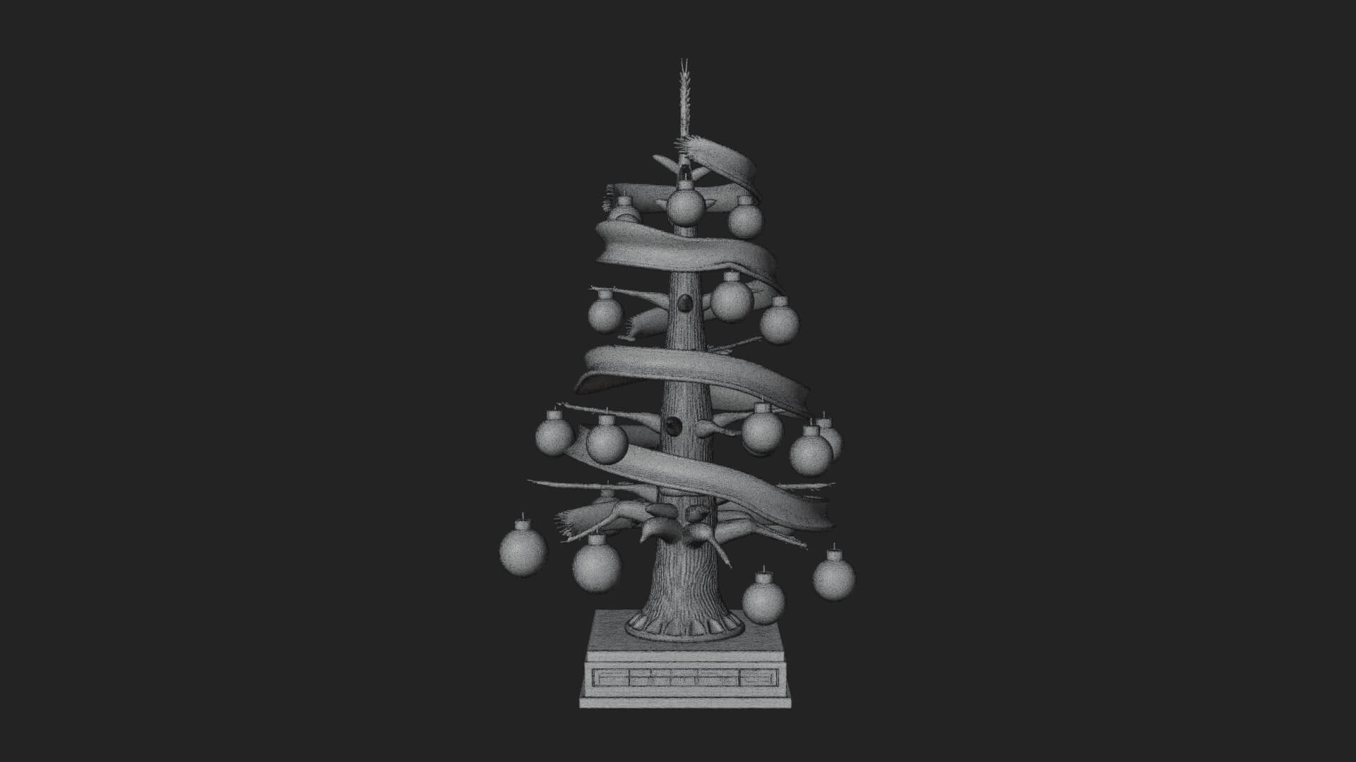 Decorated Christmas Tree Model Design 72 3D Print Model 3D Model