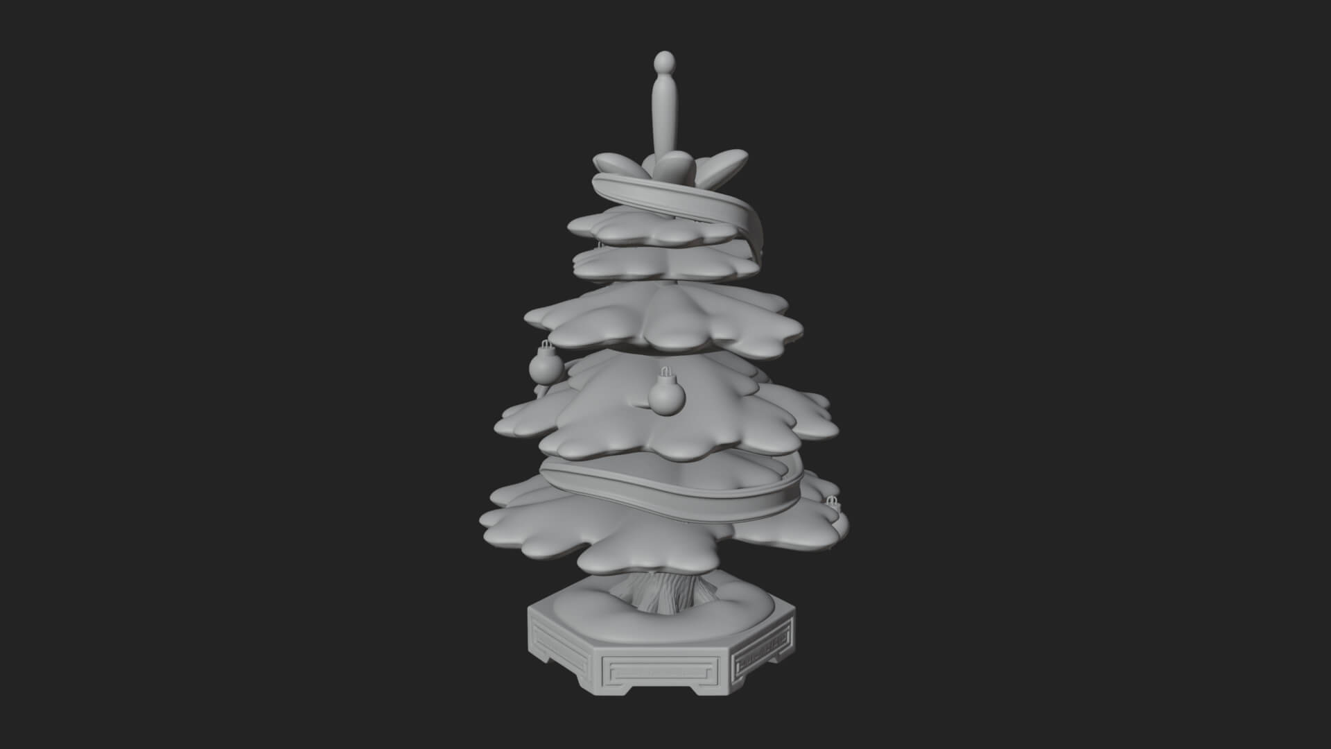 Decorated Christmas Tree Model Design 73 3D Print Model 3D Model