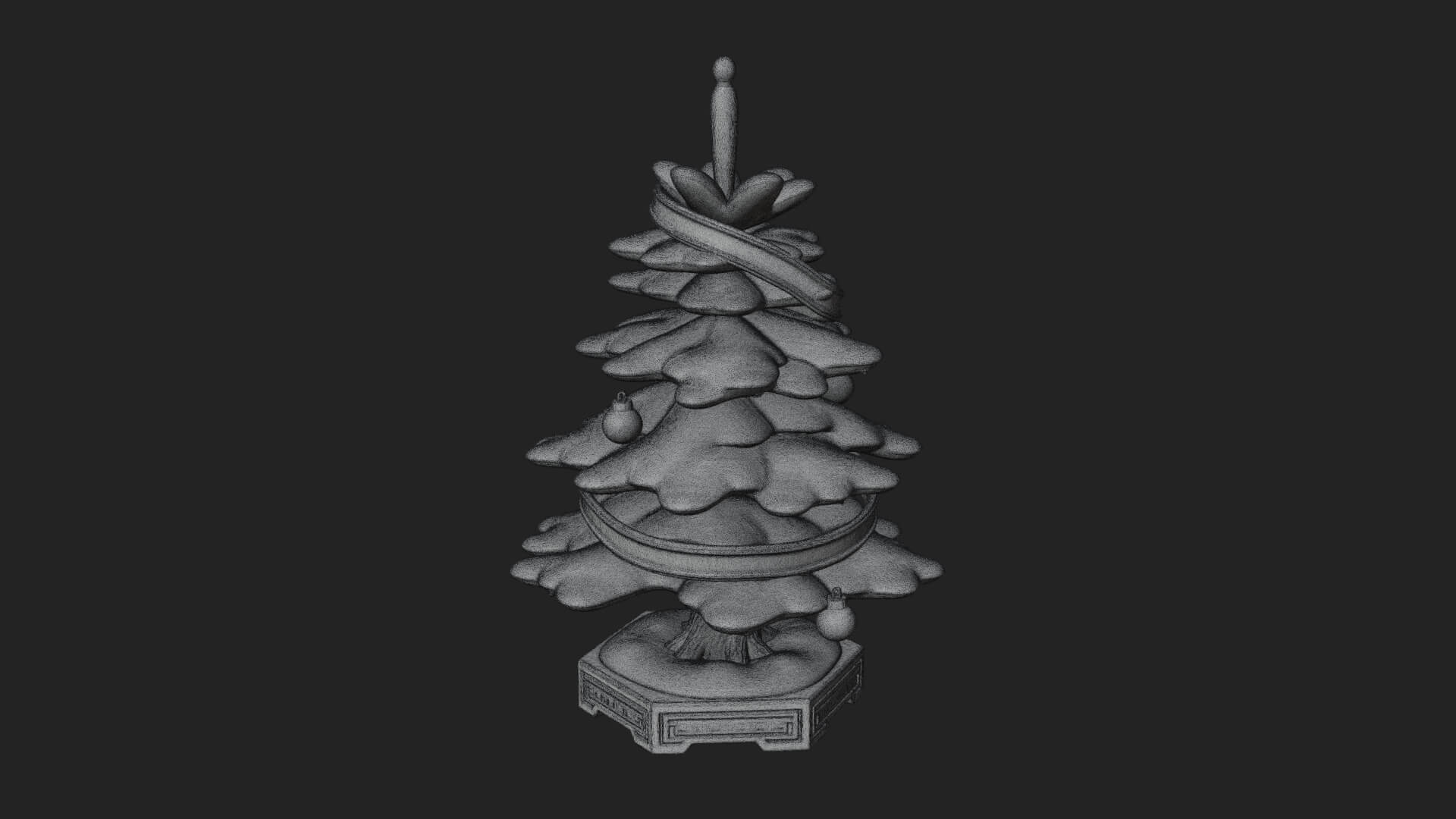 Decorated Christmas Tree Model Design 73 3D Print Model 3D Model