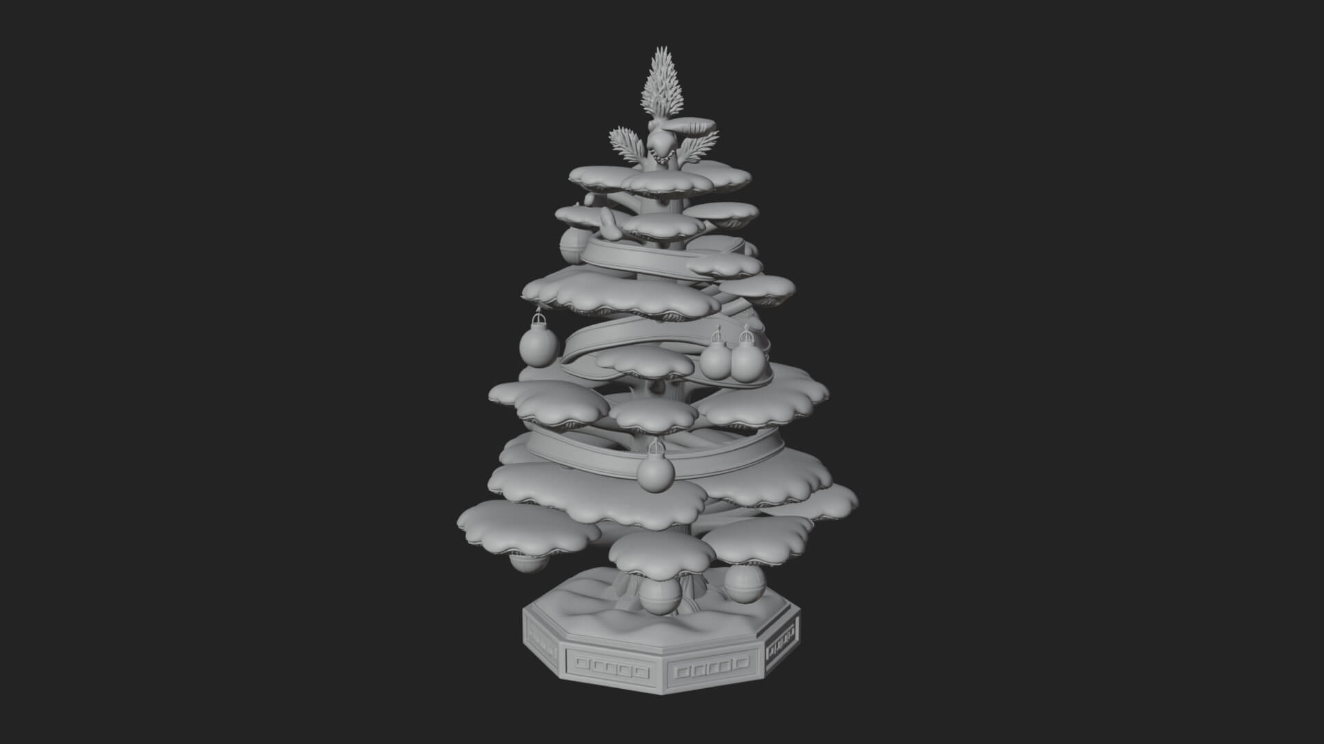 Decorated Christmas Tree Model Design 74 3D Print Model 3D Model