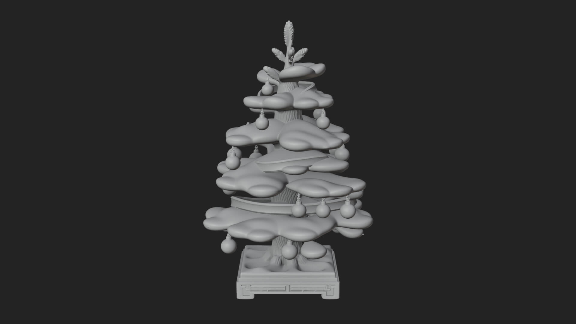 Decorated Christmas Tree Model Design 75 3D Print Model 3D Model