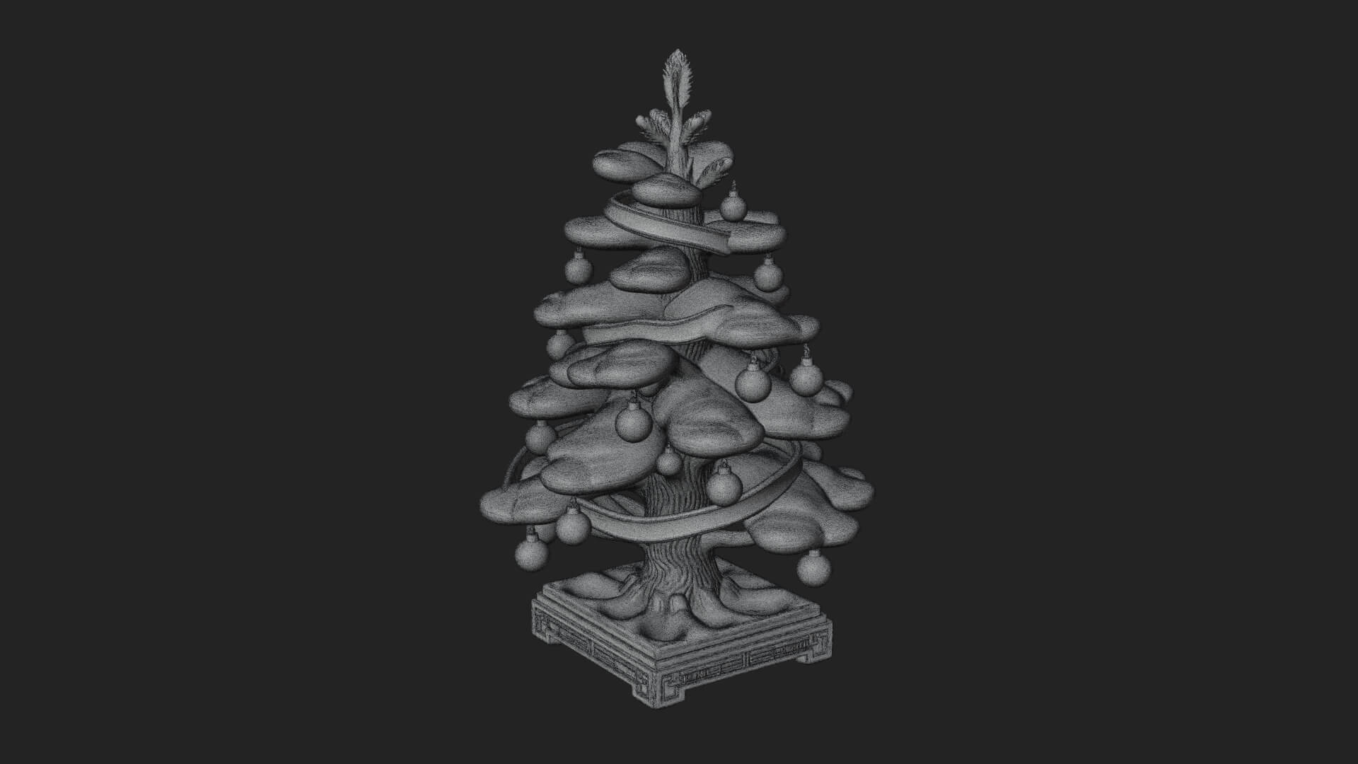 Decorated Christmas Tree Model Design 75 3D Print Model 3D Model