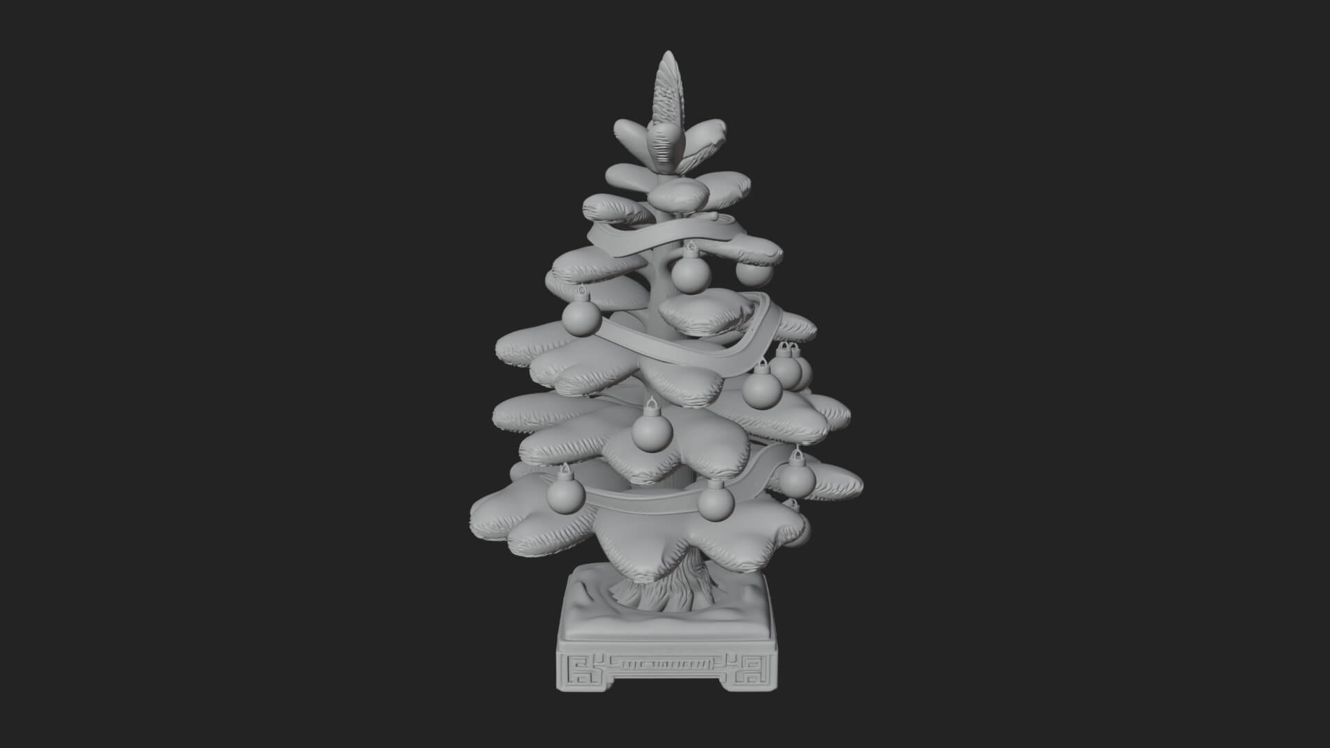 Decorated Christmas Tree Model Design 76 3D Print Model 3D Model