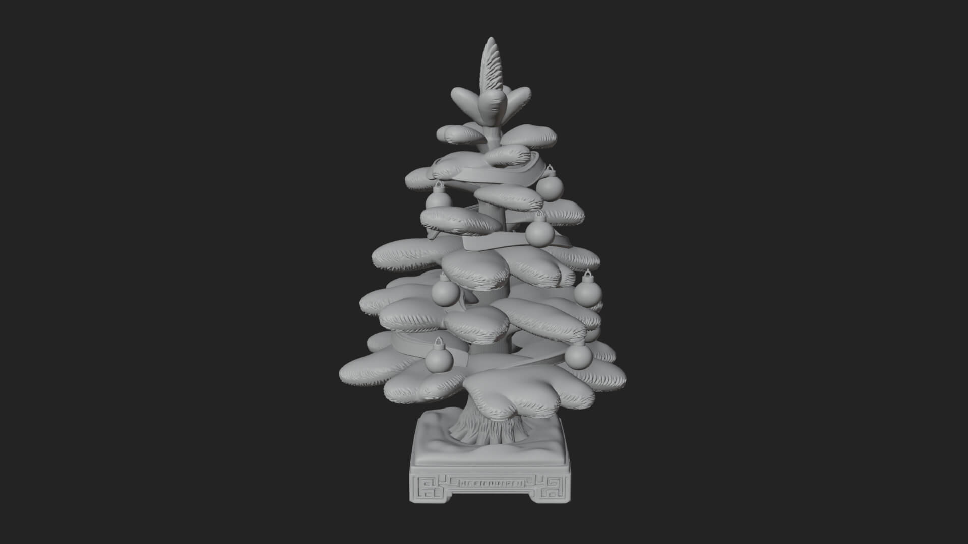 Decorated Christmas Tree Model Design 76 3D Print Model 3D Model