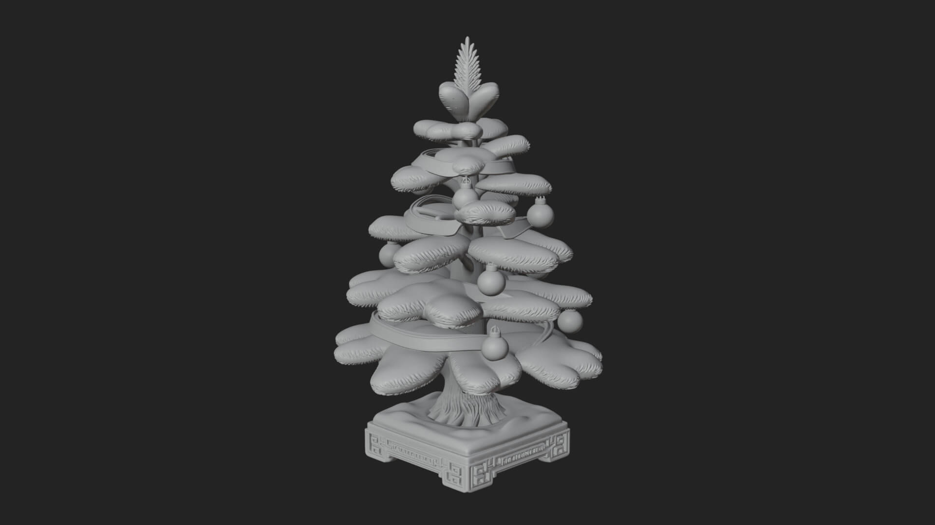 Decorated Christmas Tree Model Design 76 3D Print Model 3D Model