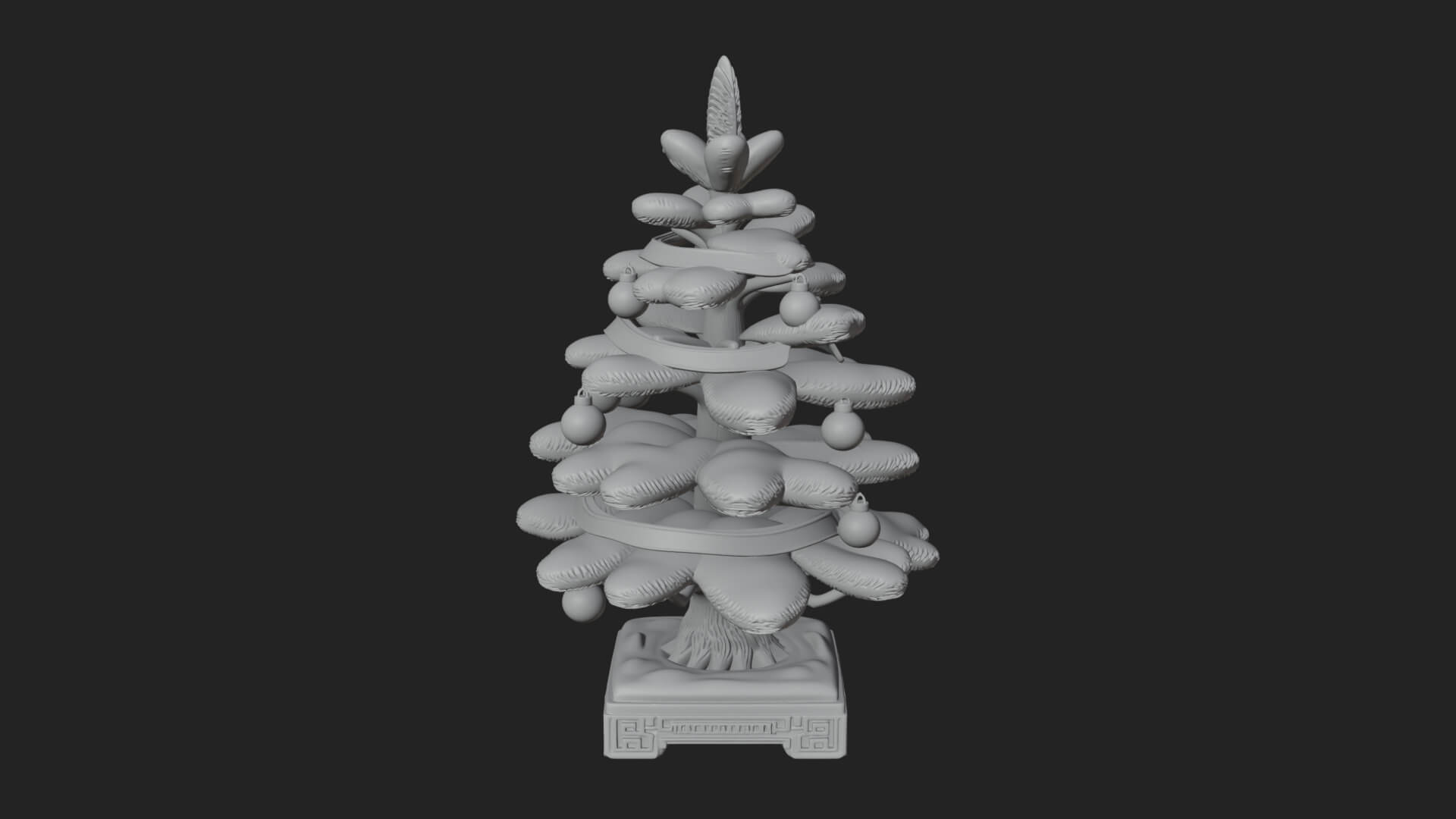 Decorated Christmas Tree Model Design 76 3D Print Model 3D Model