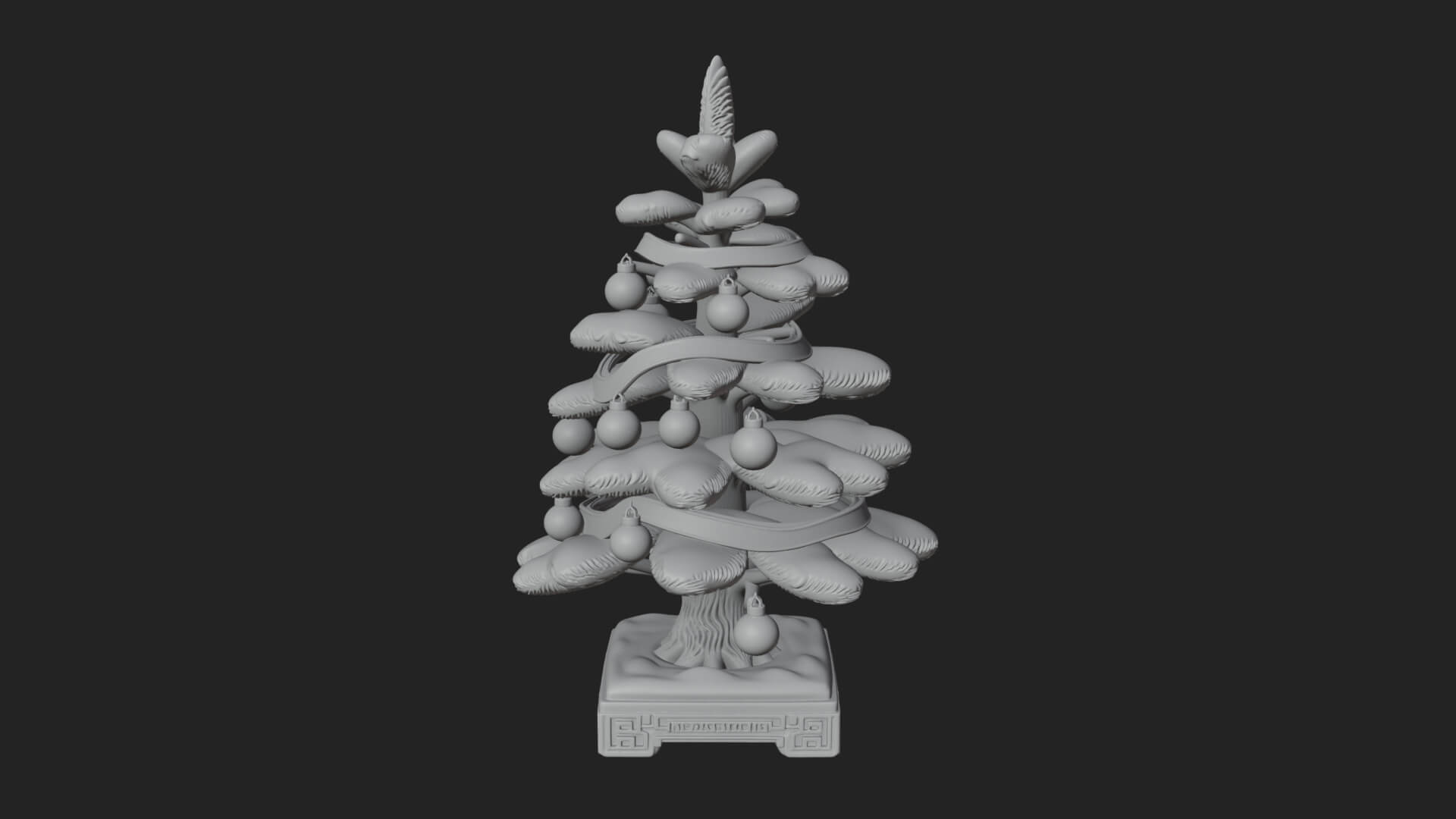 Decorated Christmas Tree Model Design 76 3D Print Model 3D Model