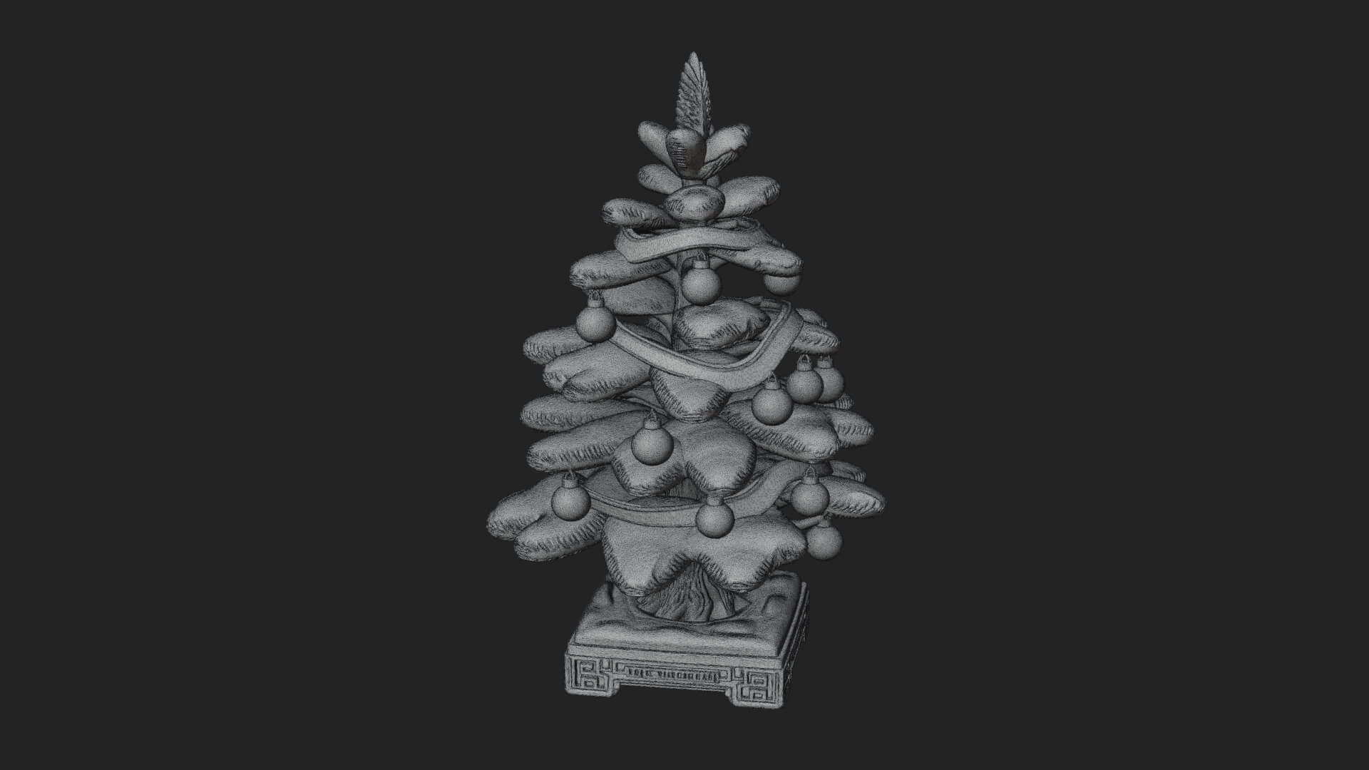 Decorated Christmas Tree Model Design 76 3D Print Model 3D Model