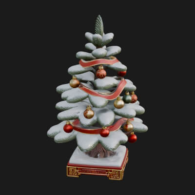 Decorated Christmas Tree Model Design 76 3D Print Model