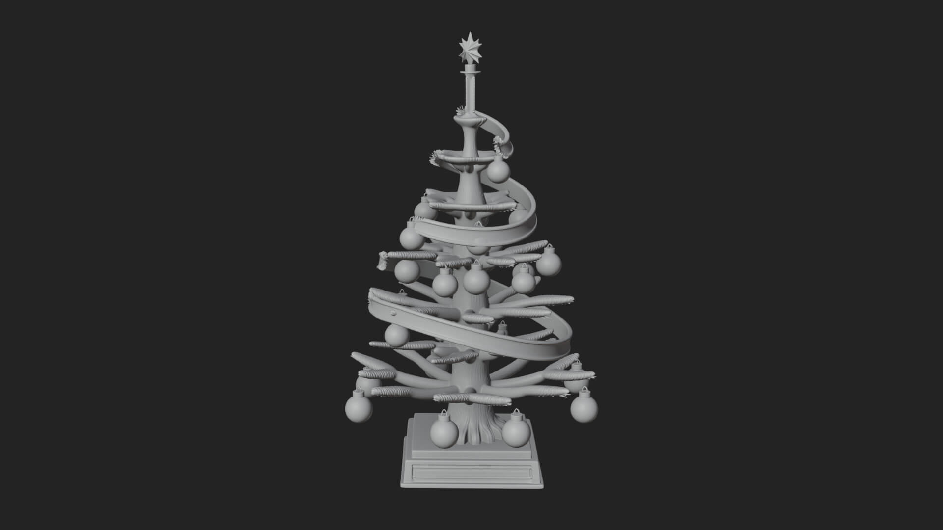 Decorated Christmas Tree Model Design 77 3D Print Model 3D Model