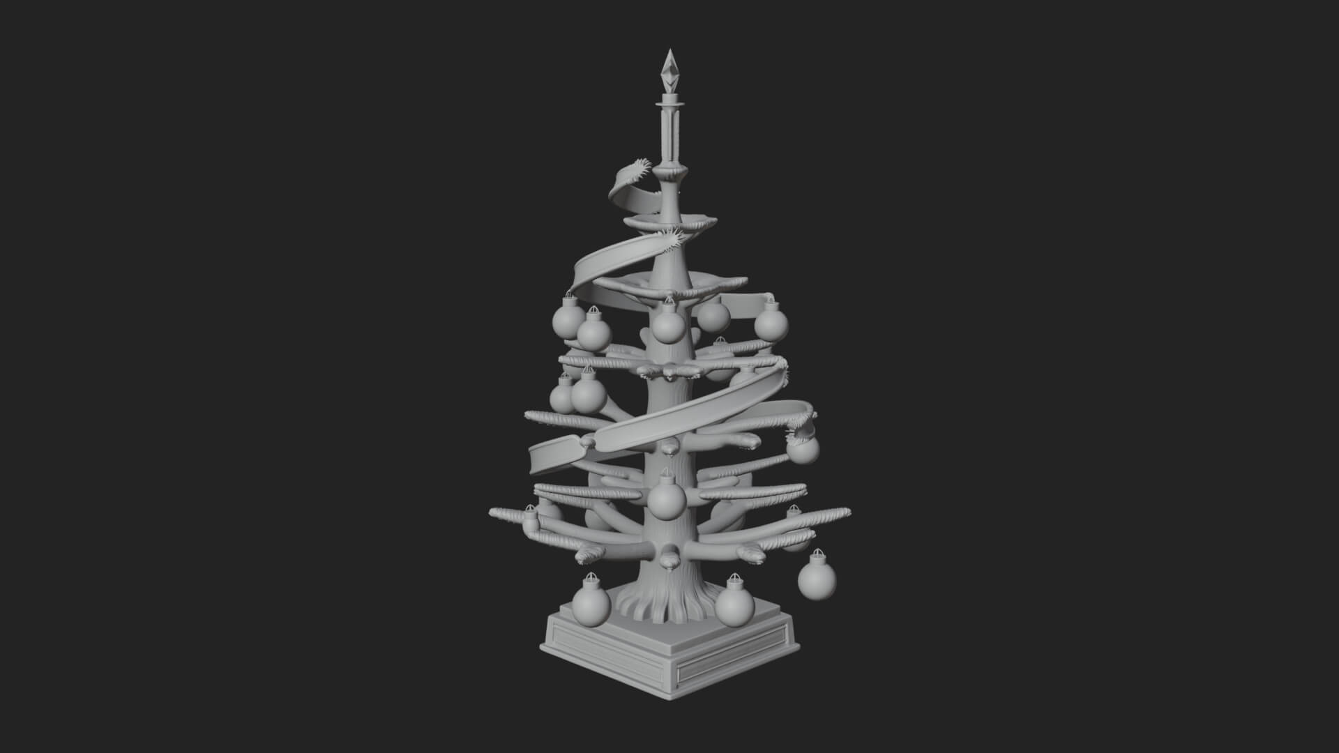 Decorated Christmas Tree Model Design 77 3D Print Model 3D Model