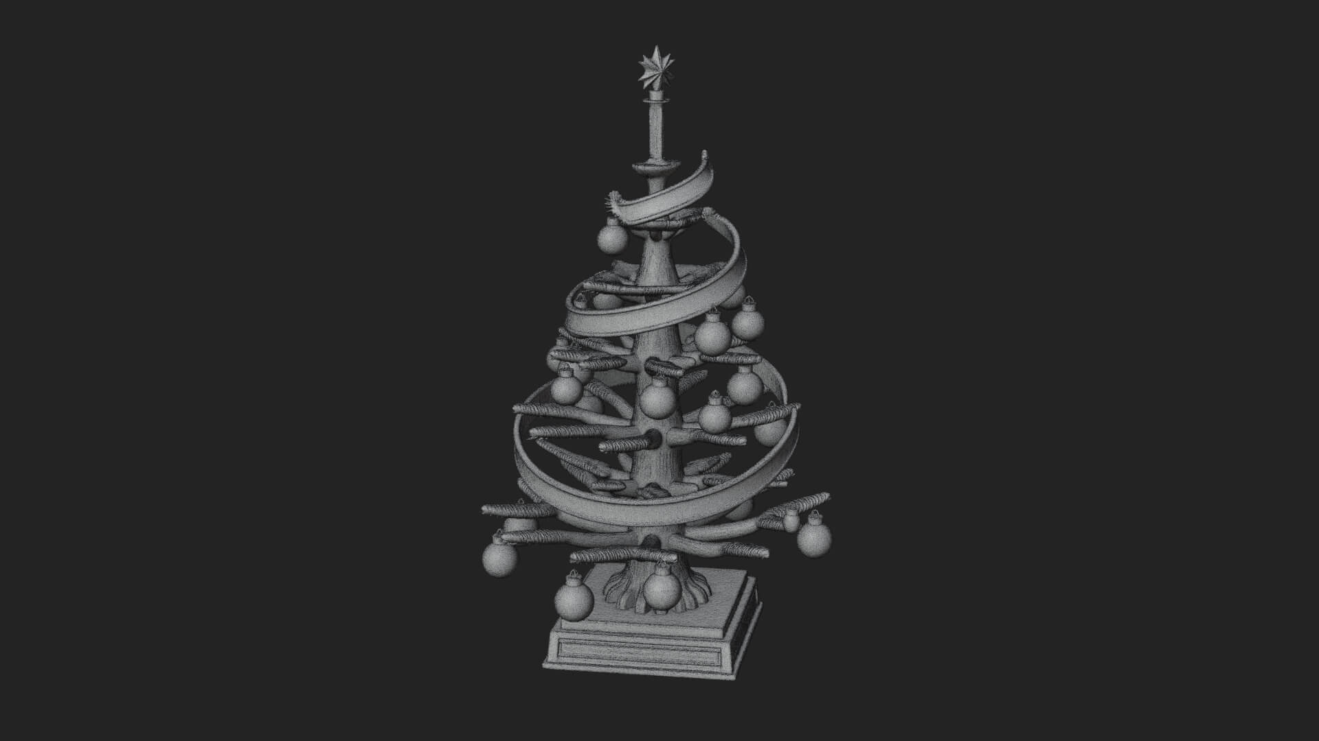 Decorated Christmas Tree Model Design 77 3D Print Model 3D Model