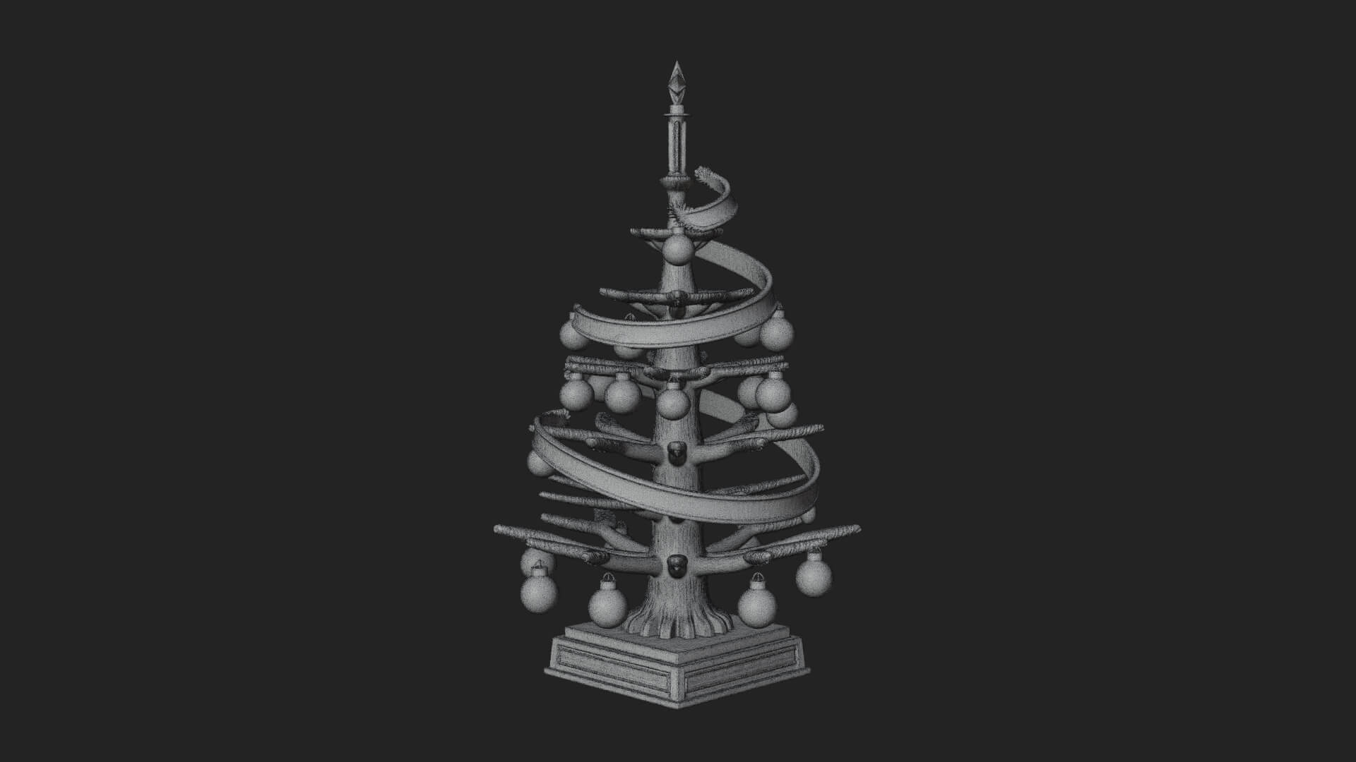 Decorated Christmas Tree Model Design 77 3D Print Model 3D Model