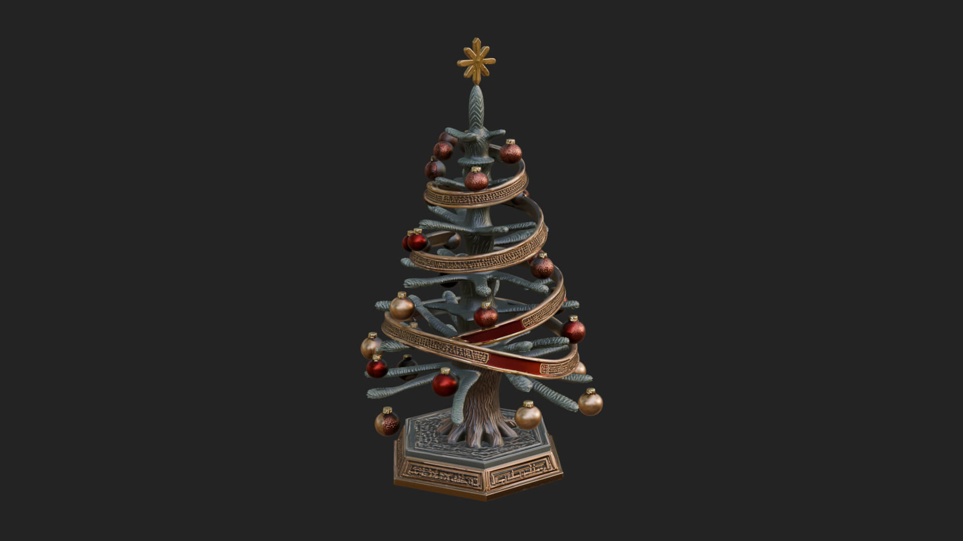 Decorated Christmas Tree Model Design 78 3D Print Model 3D Model