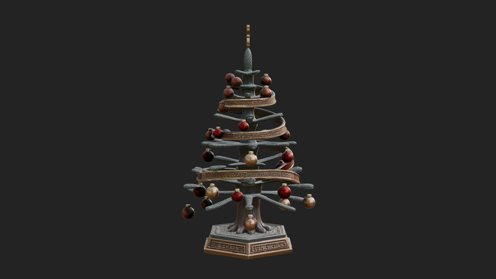 Decorated Christmas Tree Model Design 78 3D Print Model 3D Model