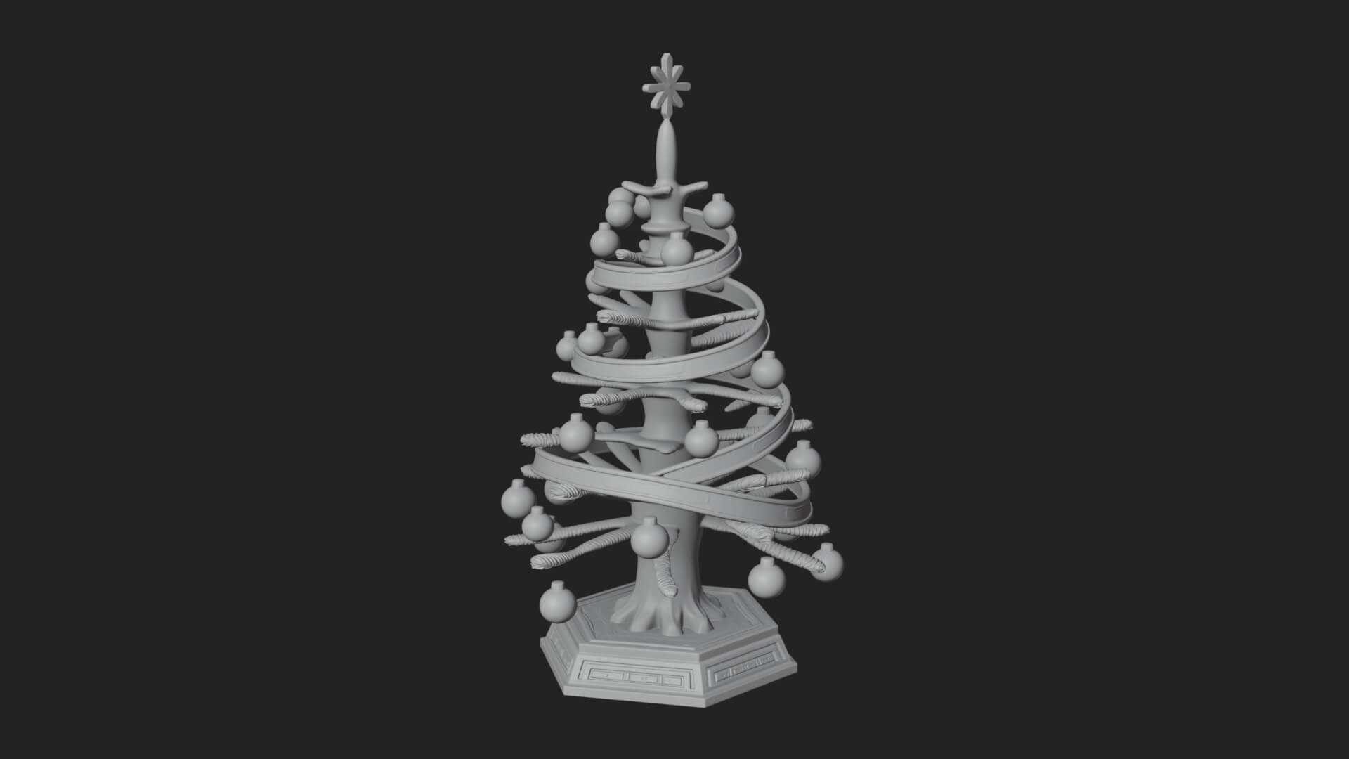 Decorated Christmas Tree Model Design 78 3D Print Model 3D Model
