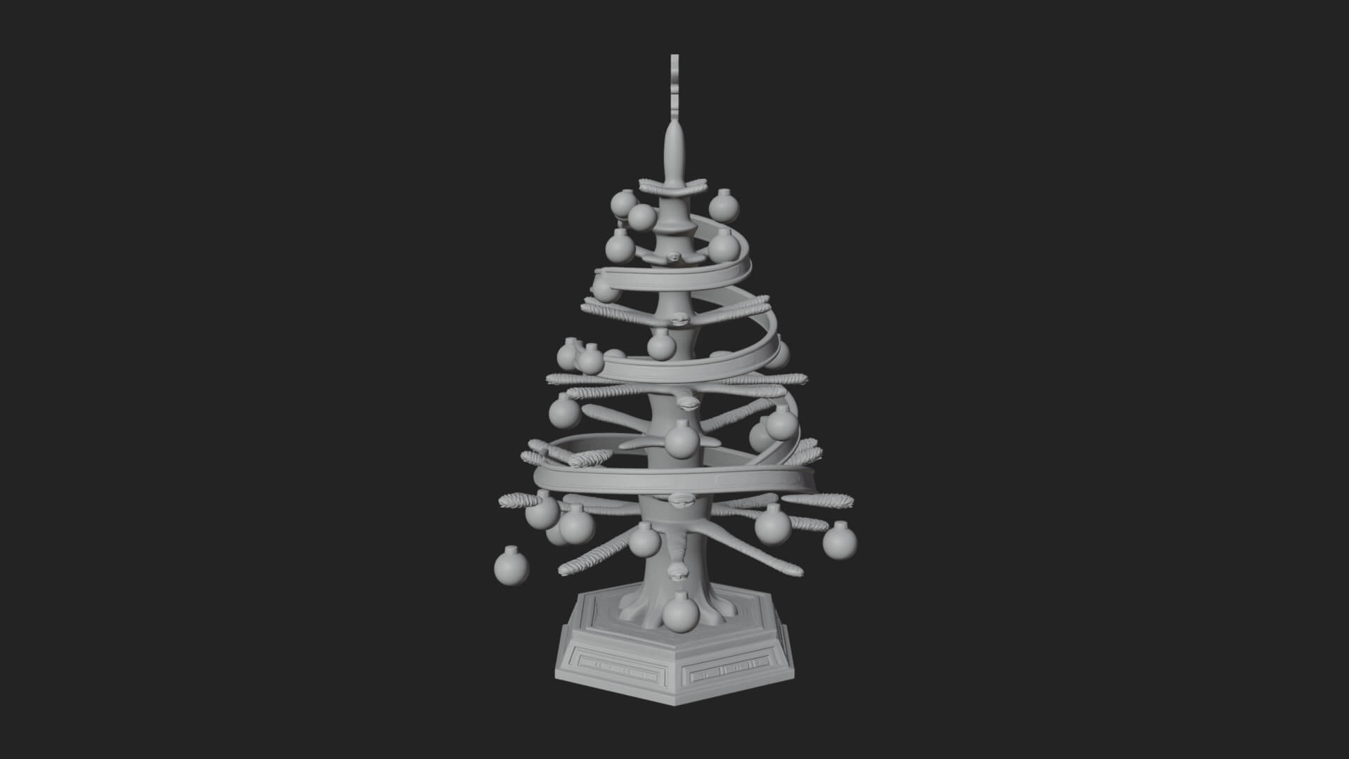 Decorated Christmas Tree Model Design 78 3D Print Model 3D Model