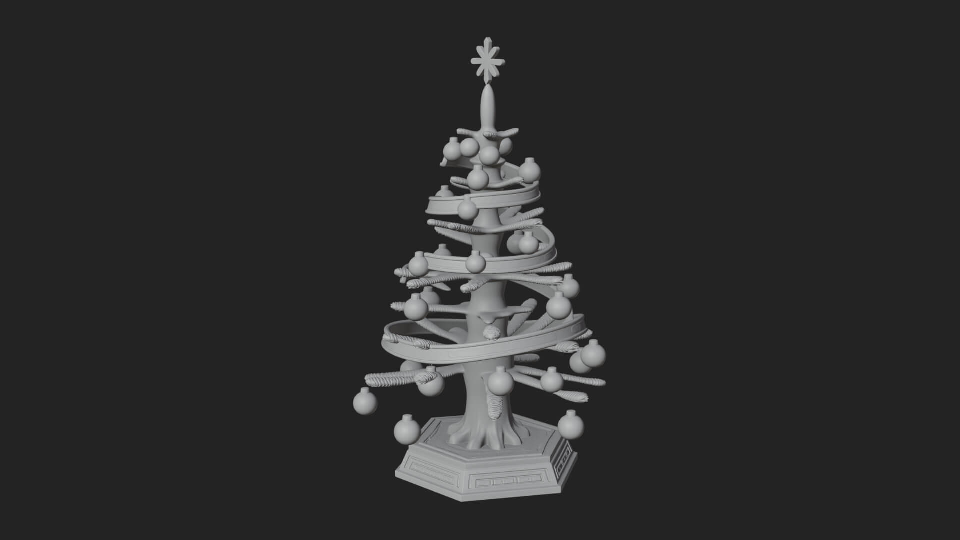 Decorated Christmas Tree Model Design 78 3D Print Model 3D Model