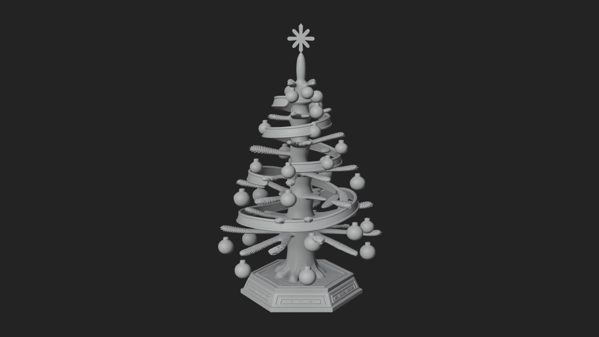 Decorated Christmas Tree Model Design 78 3D Print Model 3D Model