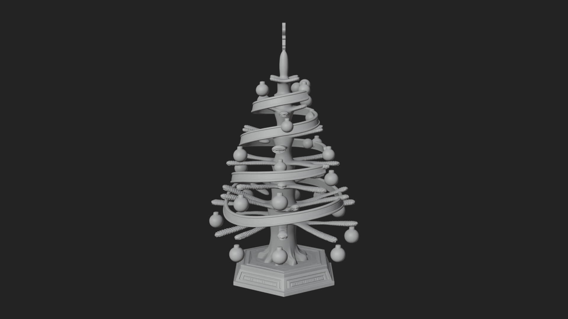Decorated Christmas Tree Model Design 78 3D Print Model 3D Model