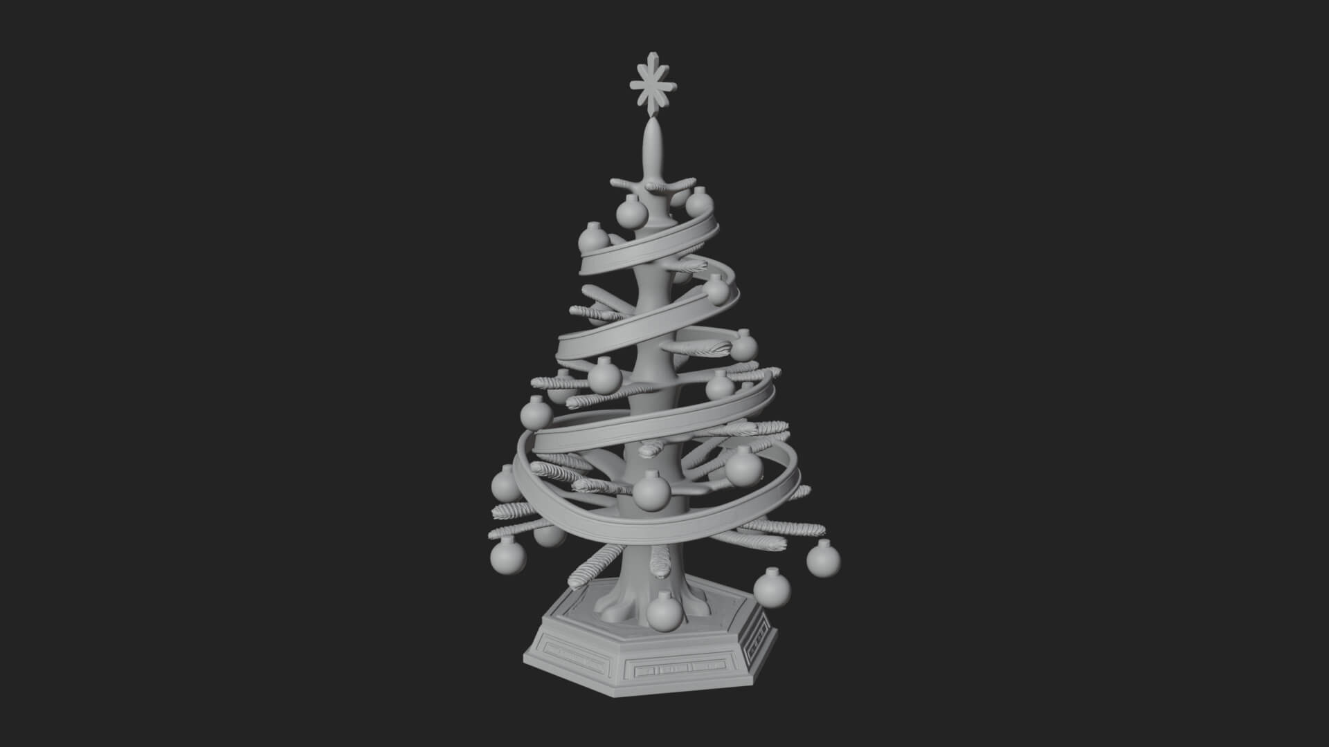 Decorated Christmas Tree Model Design 78 3D Print Model 3D Model