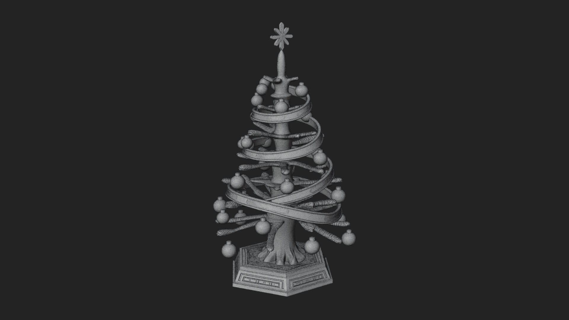 Decorated Christmas Tree Model Design 78 3D Print Model 3D Model