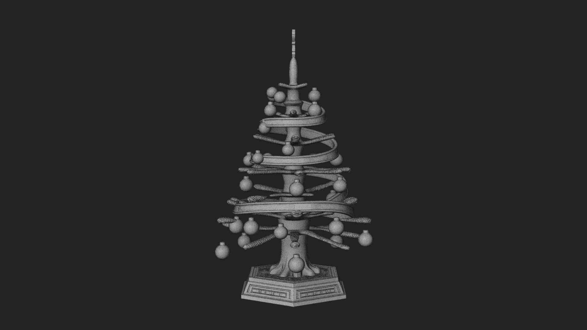 Decorated Christmas Tree Model Design 78 3D Print Model 3D Model