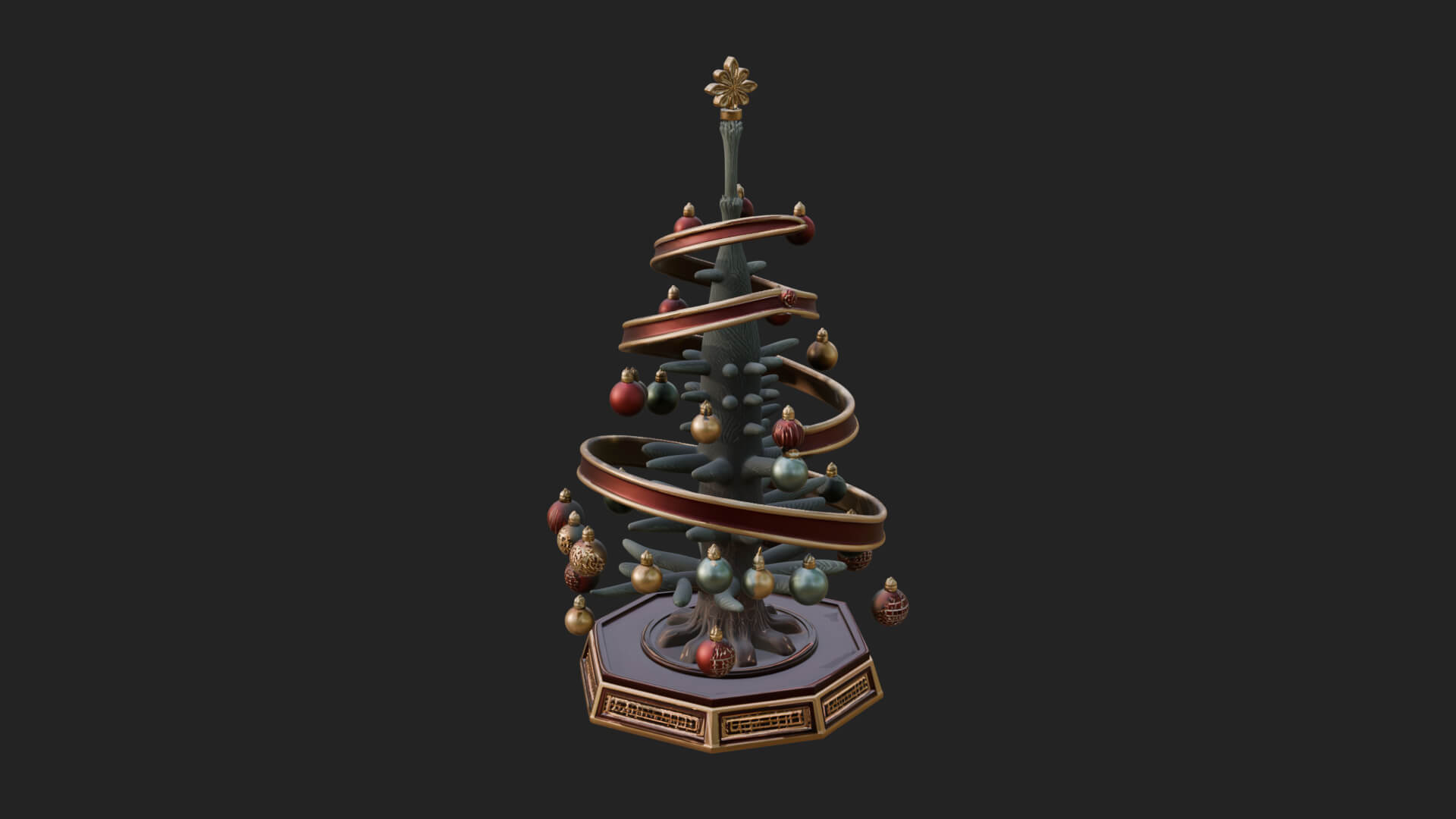 Decorated Christmas Tree Model Design 79 3D Print Model 3D Model