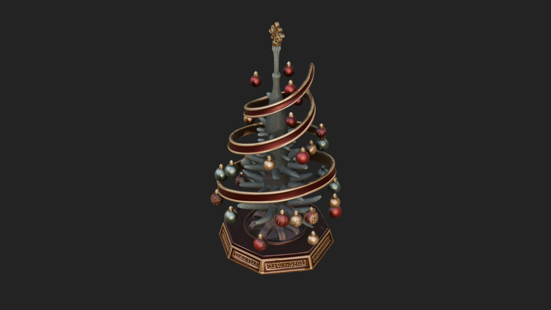 Decorated Christmas Tree Model Design 79 3D Print Model 3D Model