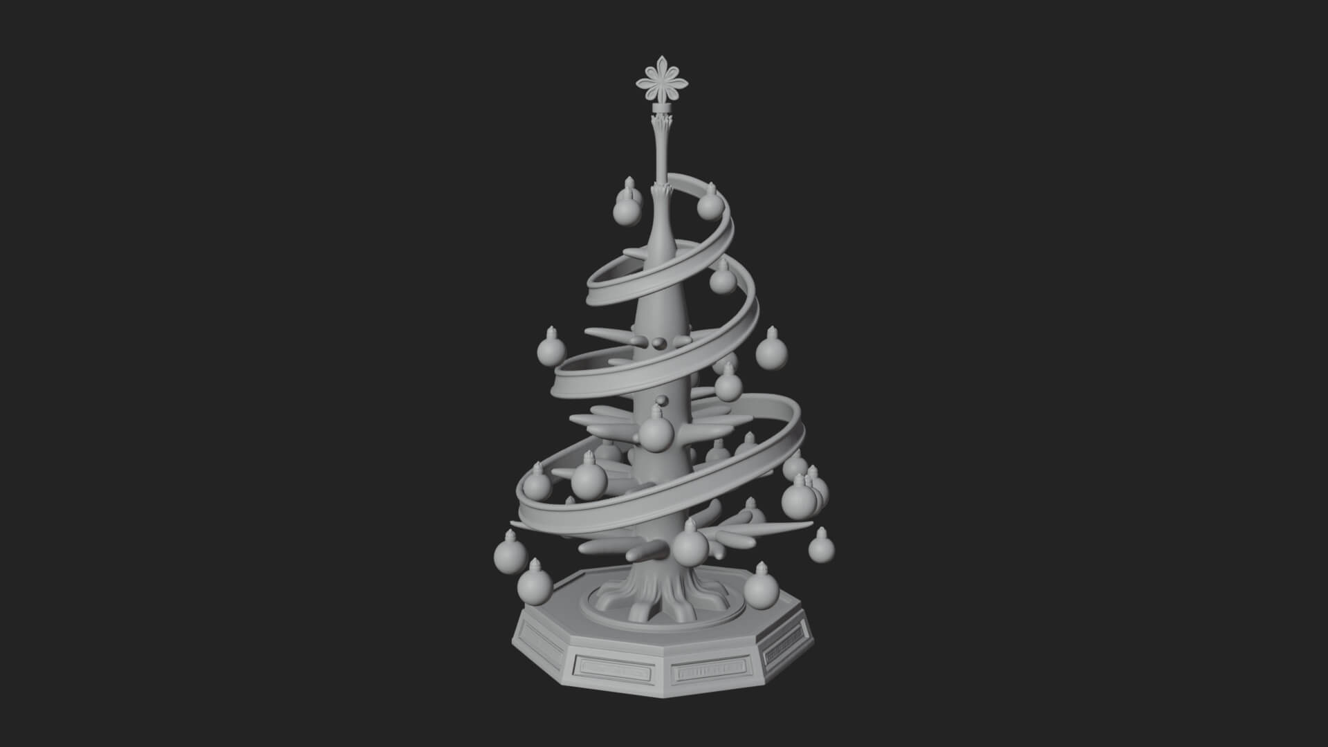 Decorated Christmas Tree Model Design 79 3D Print Model 3D Model