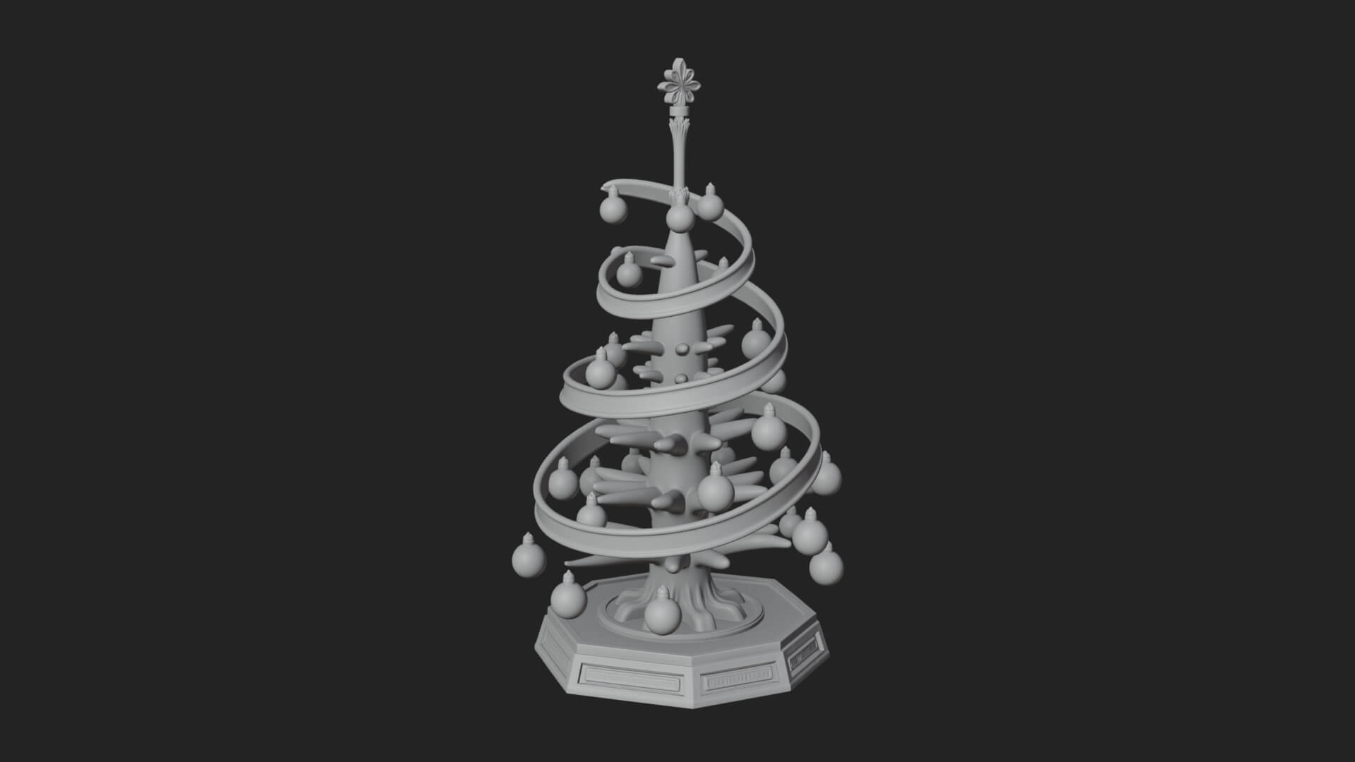 Decorated Christmas Tree Model Design 79 3D Print Model 3D Model