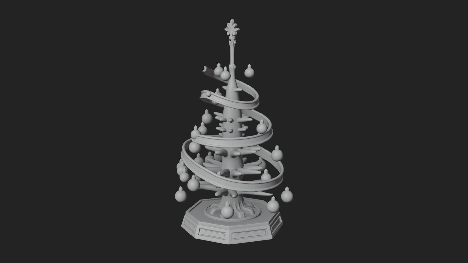 Decorated Christmas Tree Model Design 79 3D Print Model 3D Model