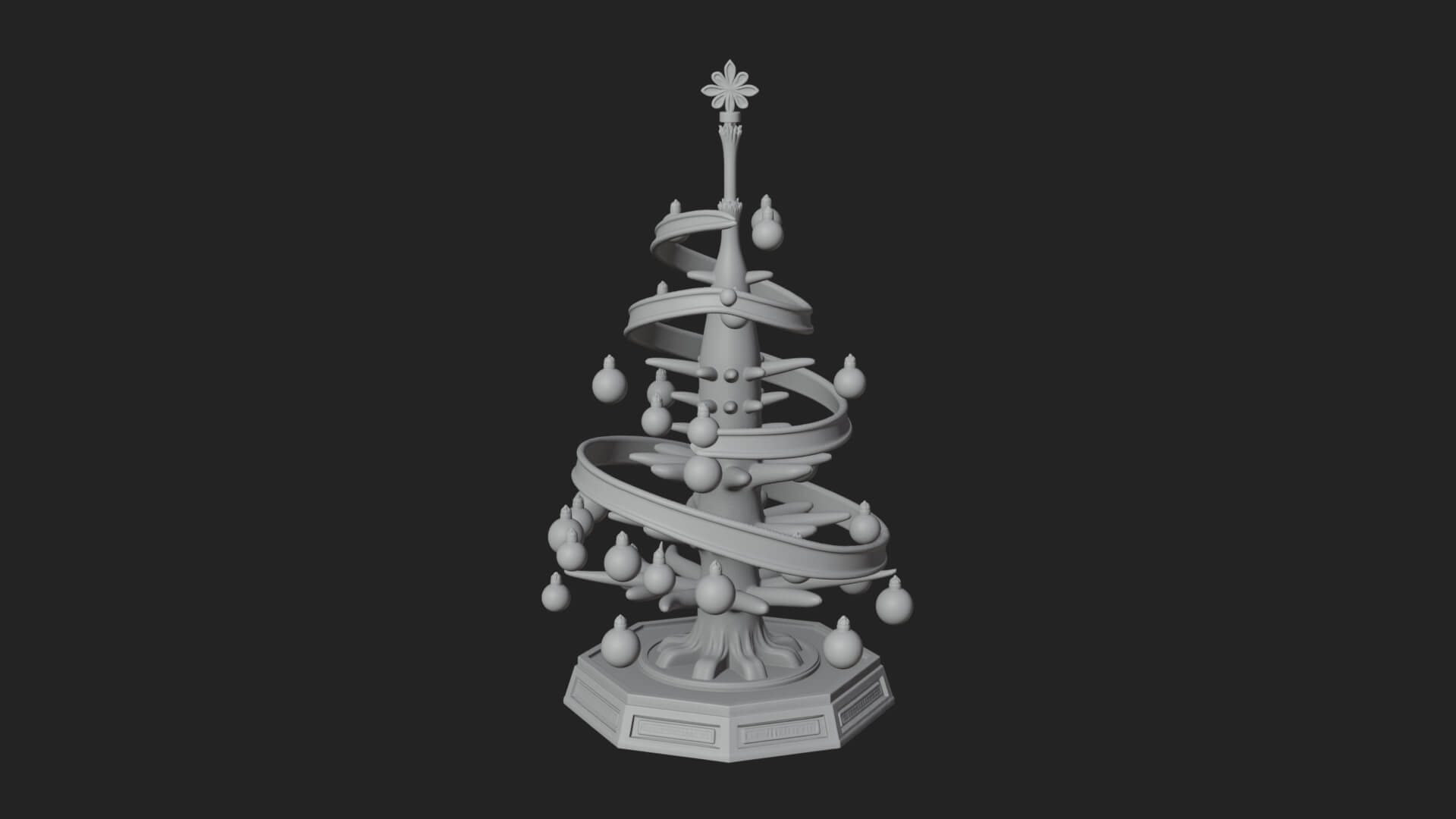 Decorated Christmas Tree Model Design 79 3D Print Model 3D Model
