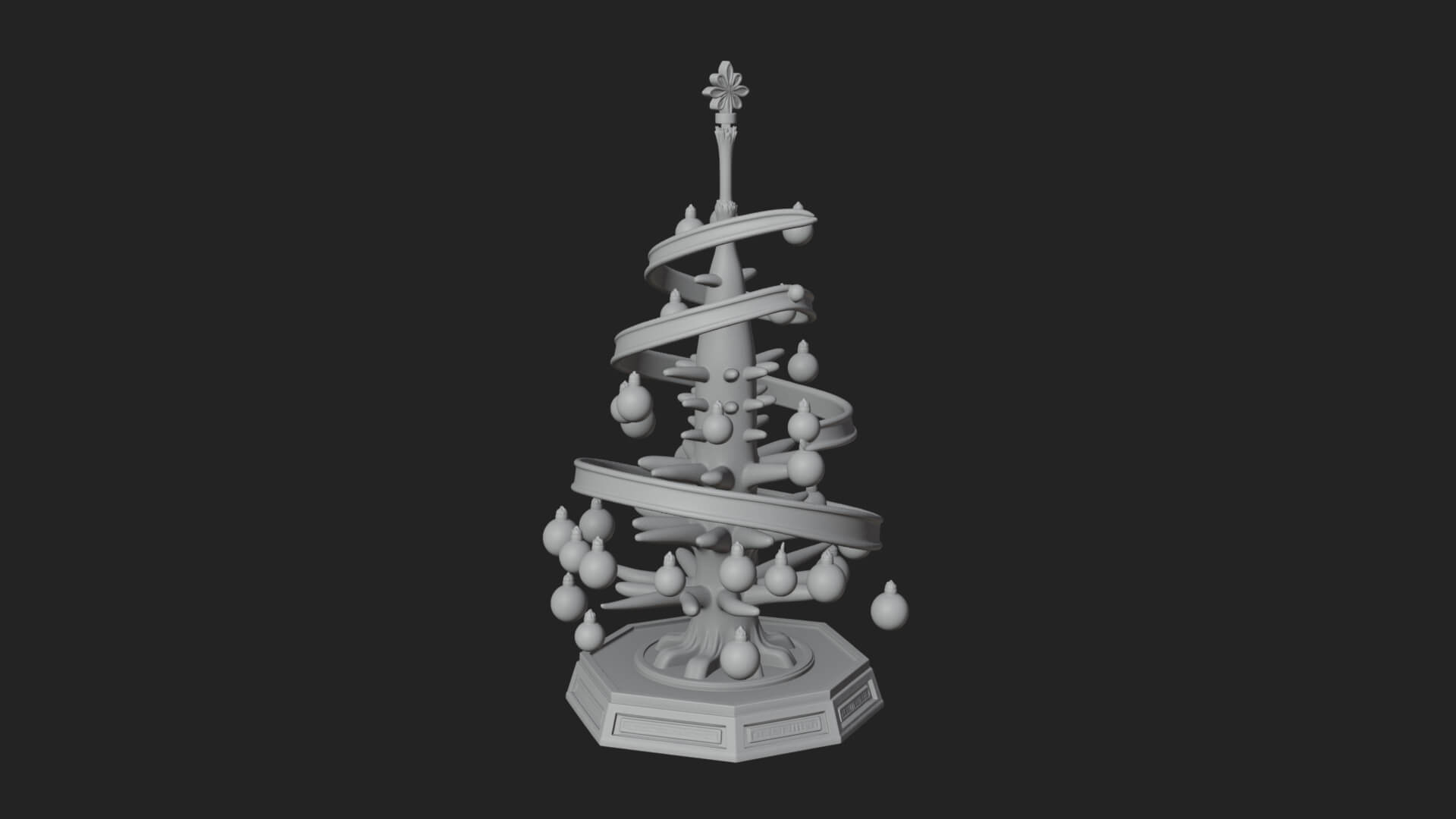 Decorated Christmas Tree Model Design 79 3D Print Model 3D Model