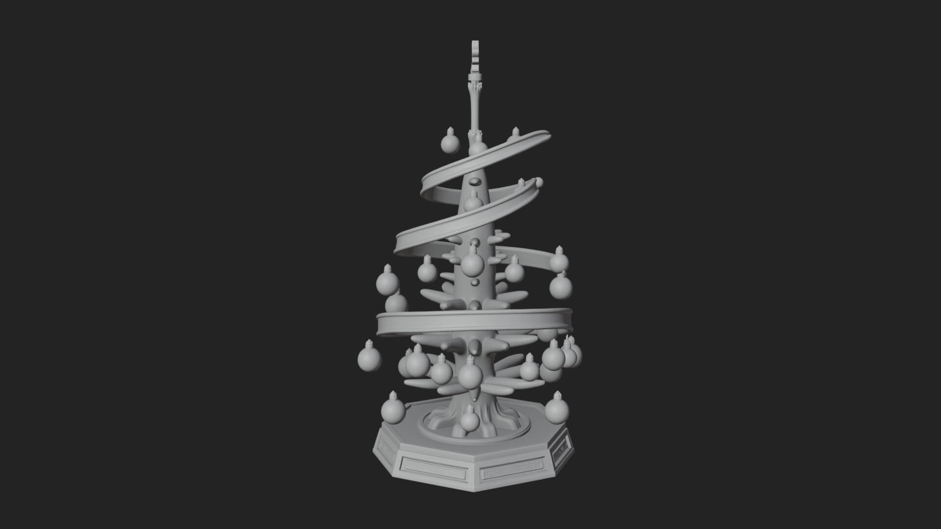 Decorated Christmas Tree Model Design 79 3D Print Model 3D Model