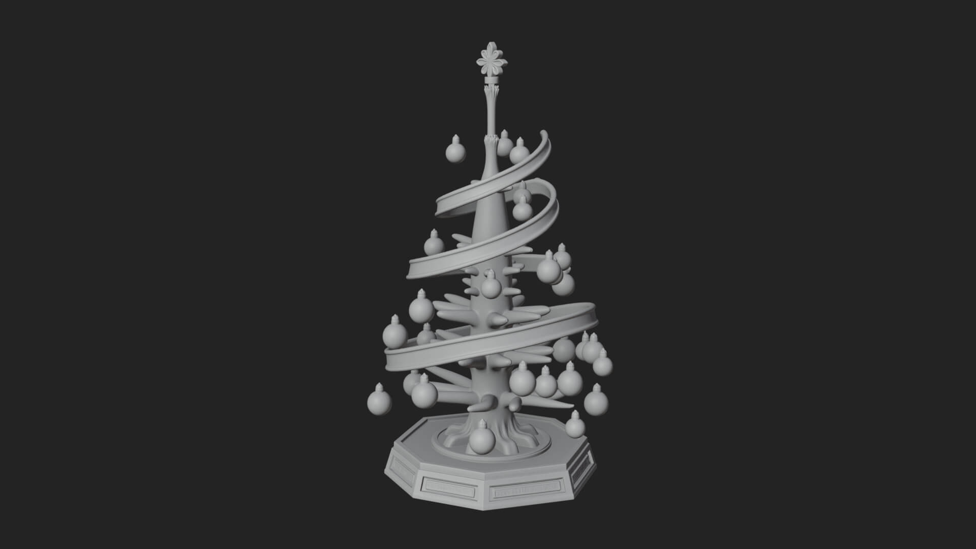 Decorated Christmas Tree Model Design 79 3D Print Model 3D Model