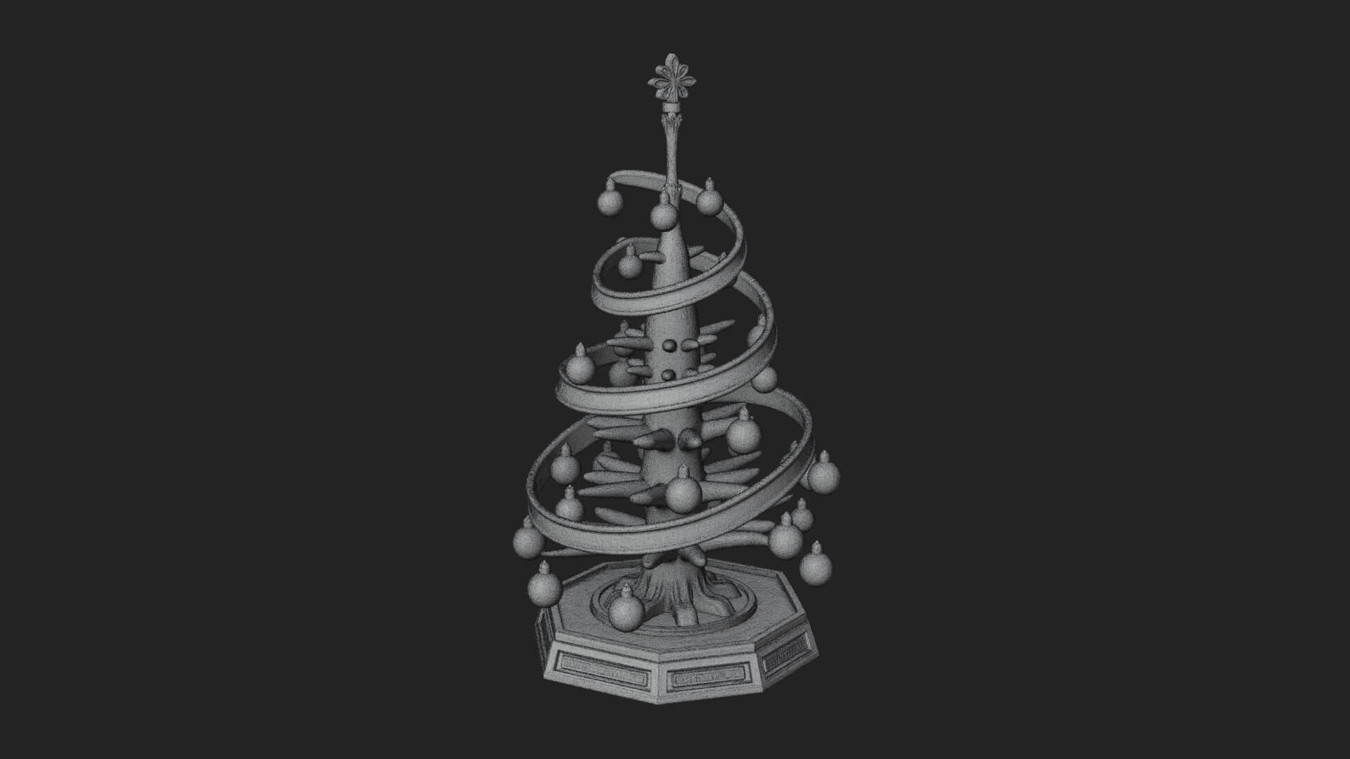 Decorated Christmas Tree Model Design 79 3D Print Model 3D Model