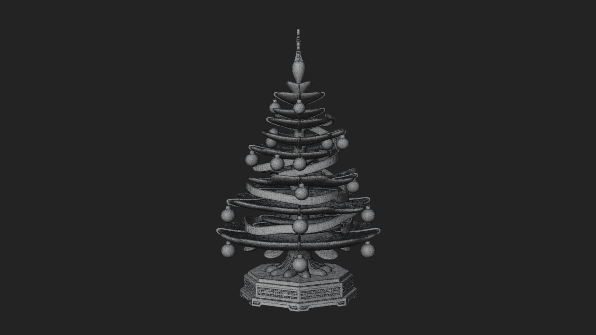 Decorated Christmas Tree Model Design 8 3D Print Model 3D Model