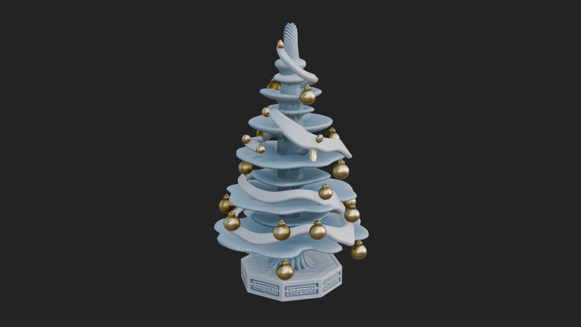 Decorated Christmas Tree Model Design 81 3D Print Model 3D Model