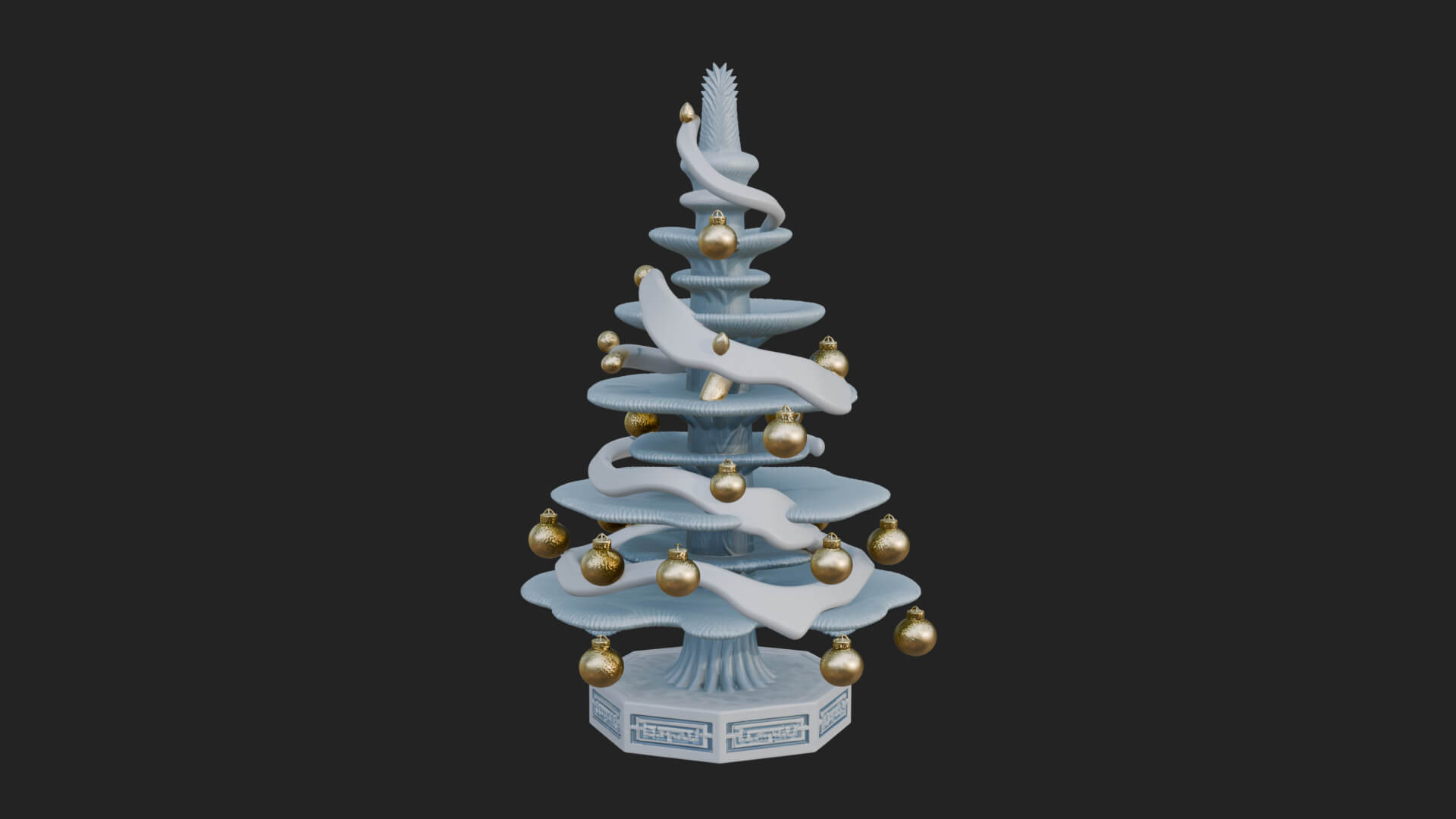 Decorated Christmas Tree Model Design 81 3D Print Model 3D Model