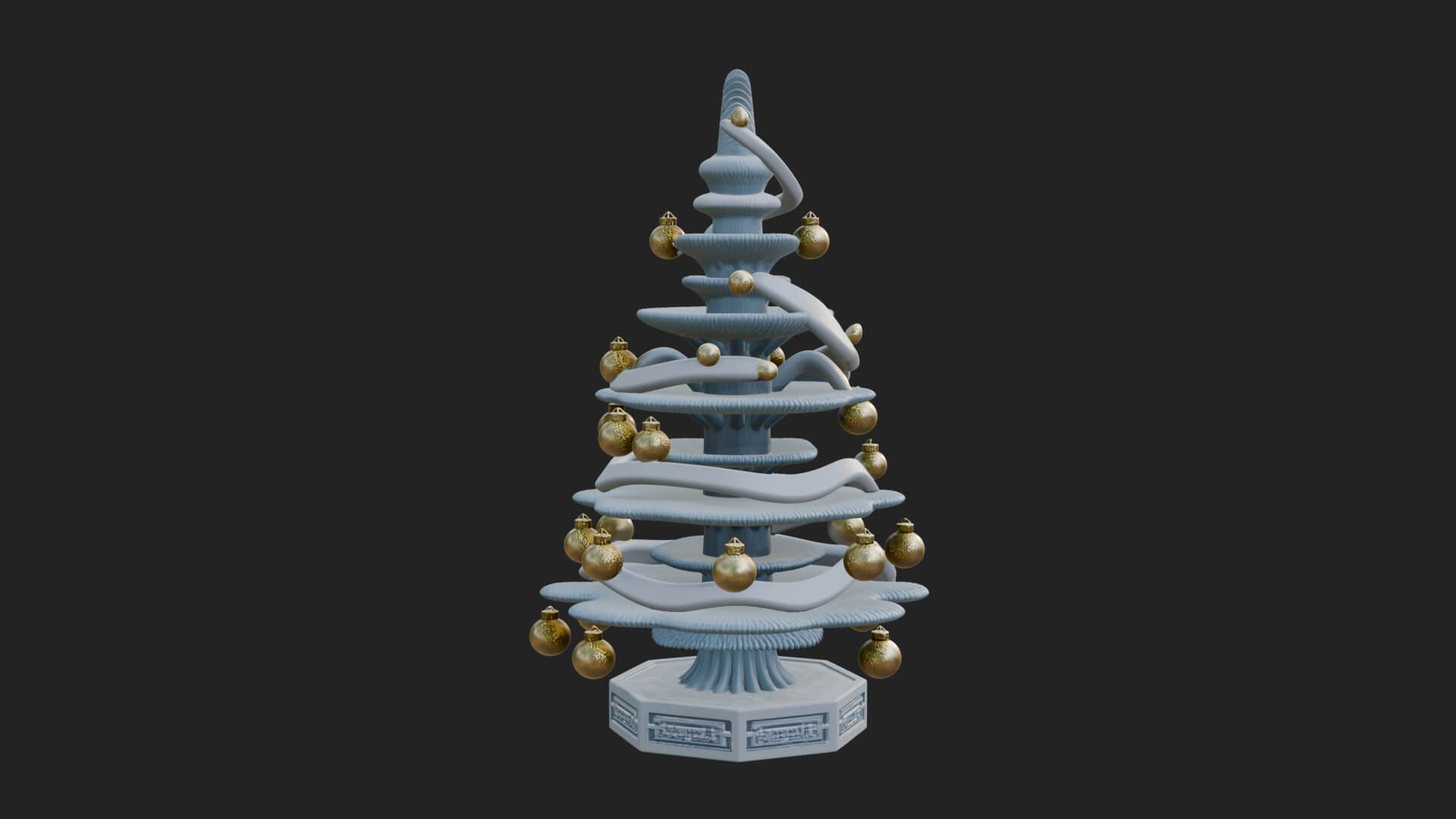 Decorated Christmas Tree Model Design 81 3D Print Model 3D Model