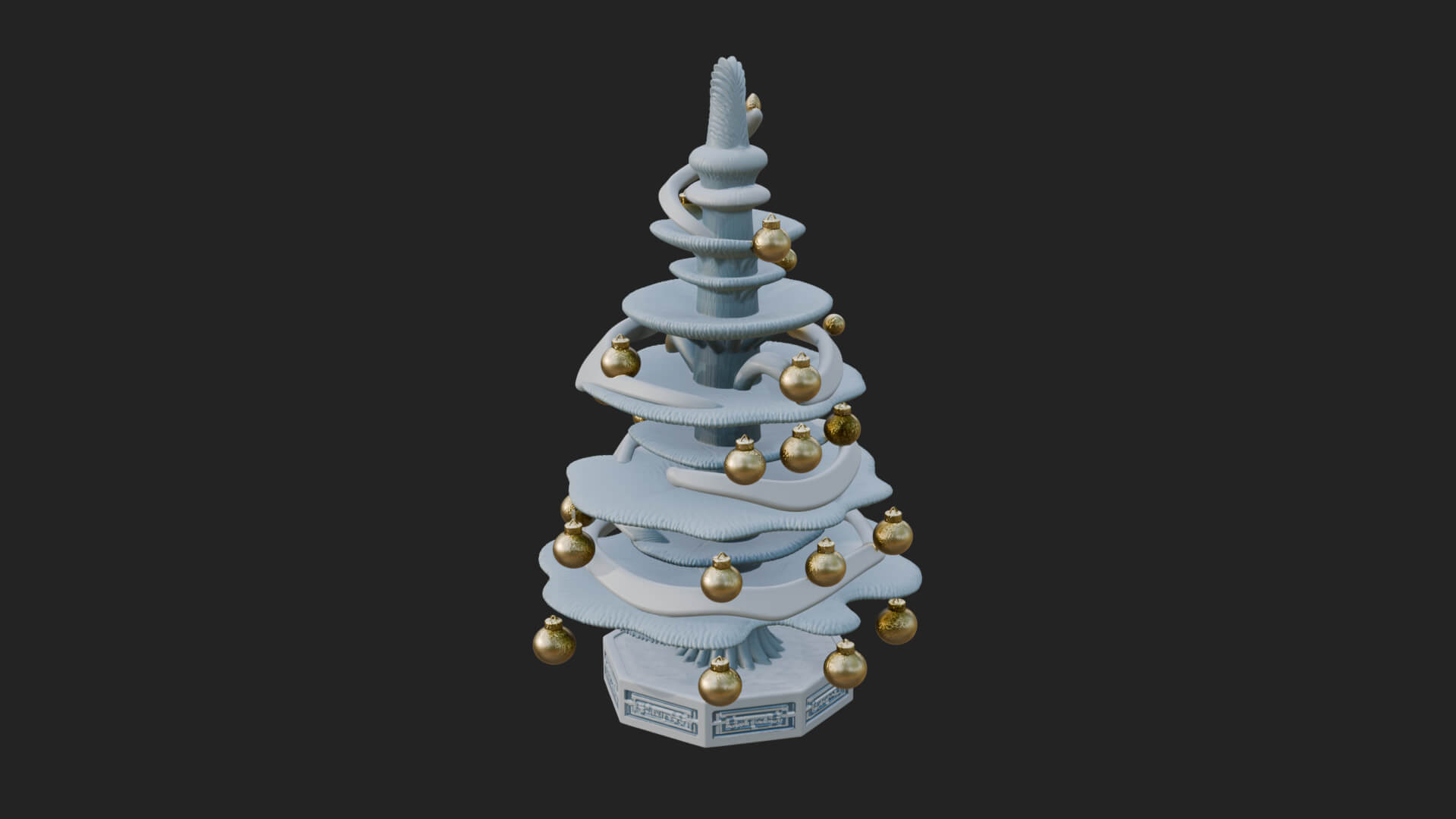 Decorated Christmas Tree Model Design 81 3D Print Model 3D Model