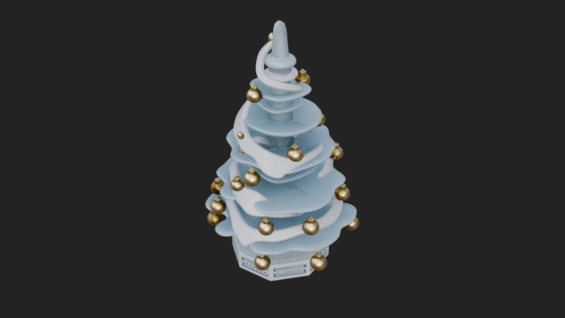 Decorated Christmas Tree Model Design 81 3D Print Model 3D Model