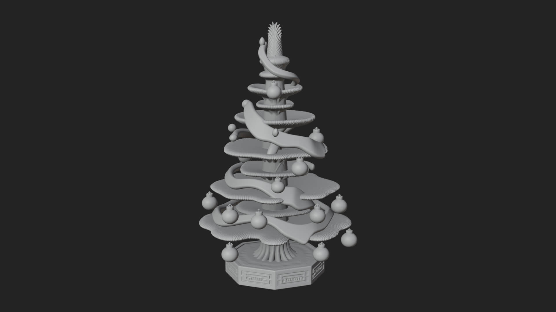 Decorated Christmas Tree Model Design 81 3D Print Model 3D Model