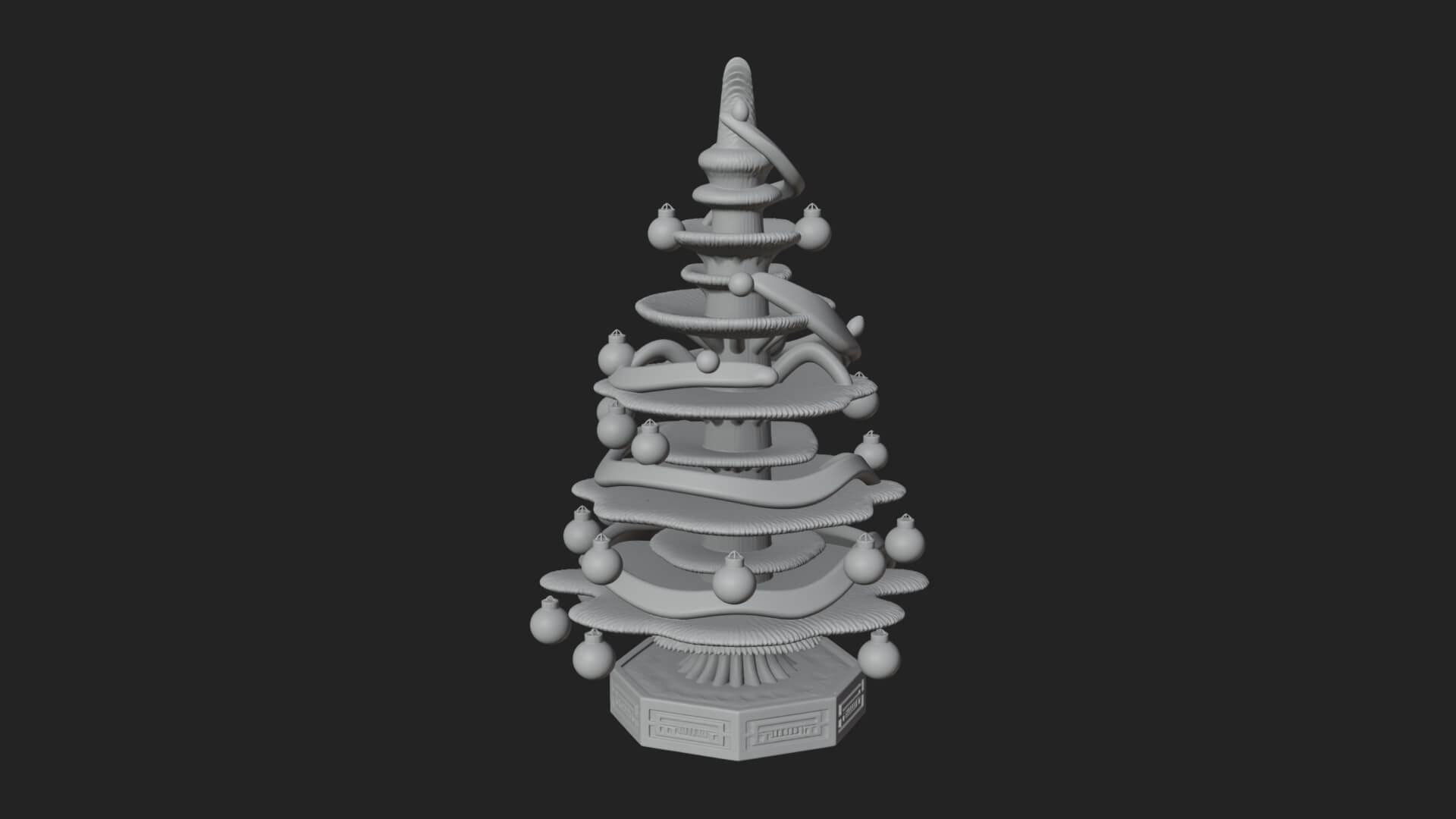 Decorated Christmas Tree Model Design 81 3D Print Model 3D Model