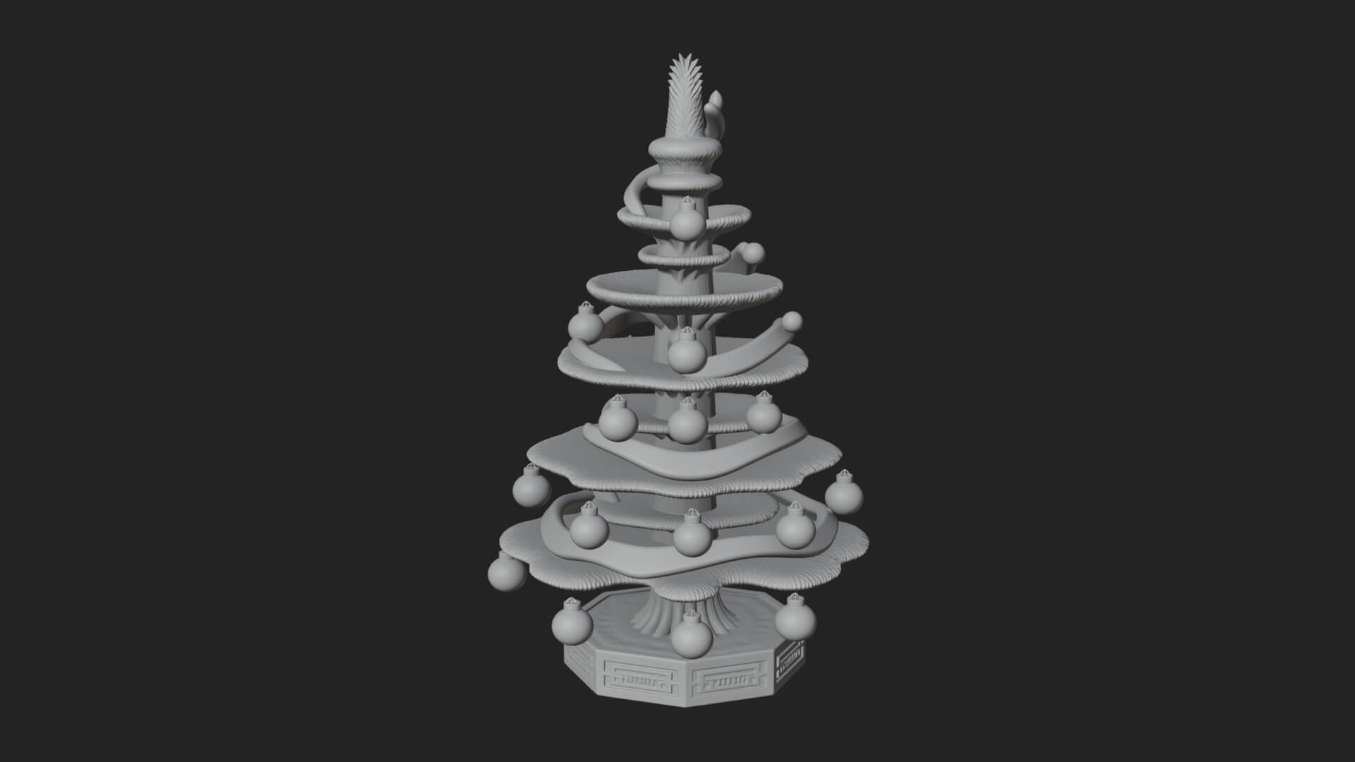 Decorated Christmas Tree Model Design 81 3D Print Model 3D Model